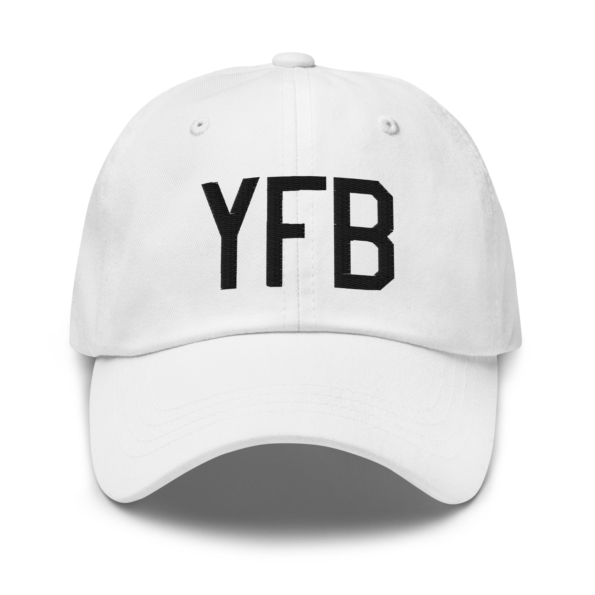 Airport Code Baseball Cap - Black • YFB Iqaluit • YHM Designs - Image 18