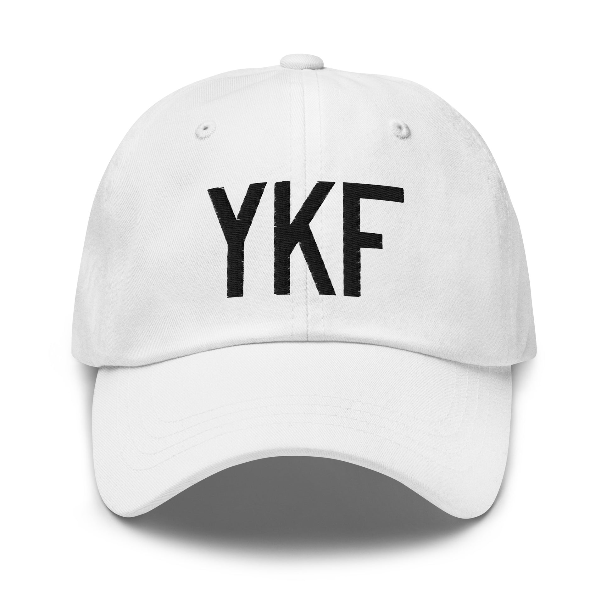 Airport Code Baseball Cap - Black • YKF Waterloo • YHM Designs - Image 18