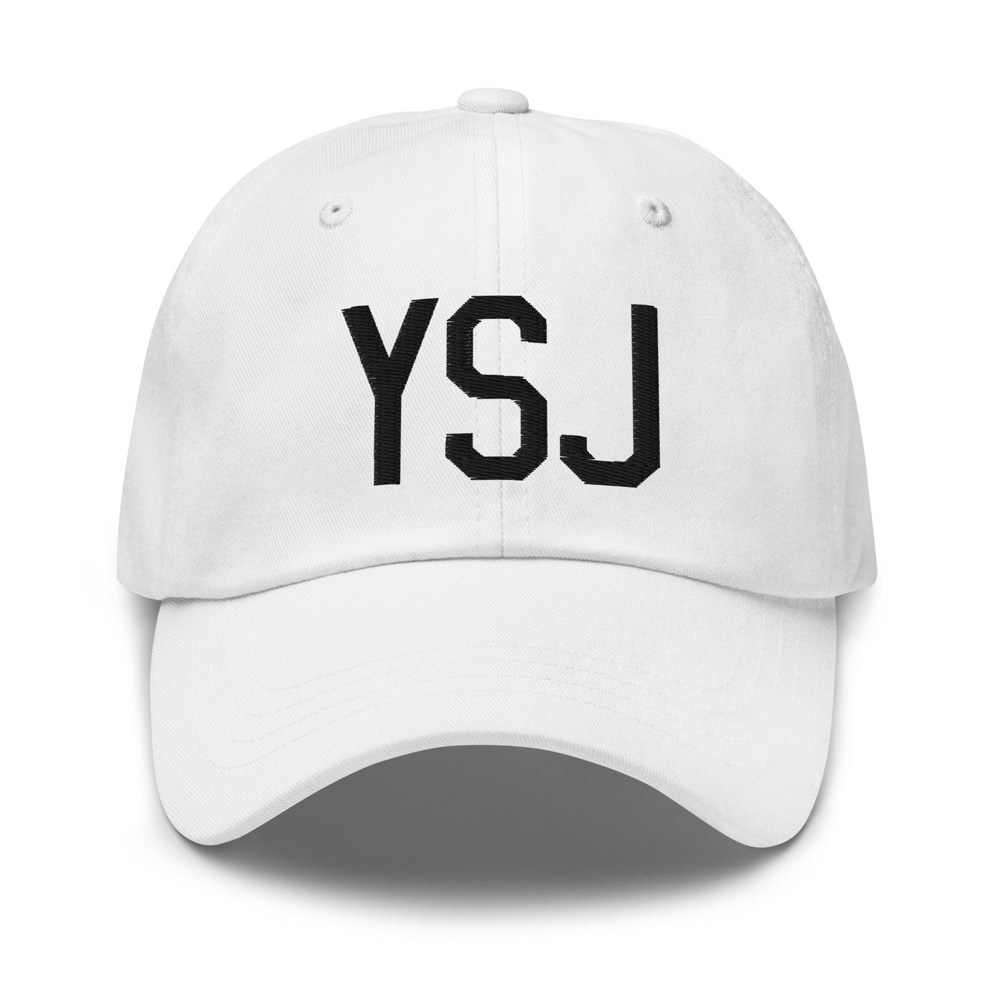 Airport Code Baseball Cap - Black • YSJ Saint John • YHM Designs - Image 18