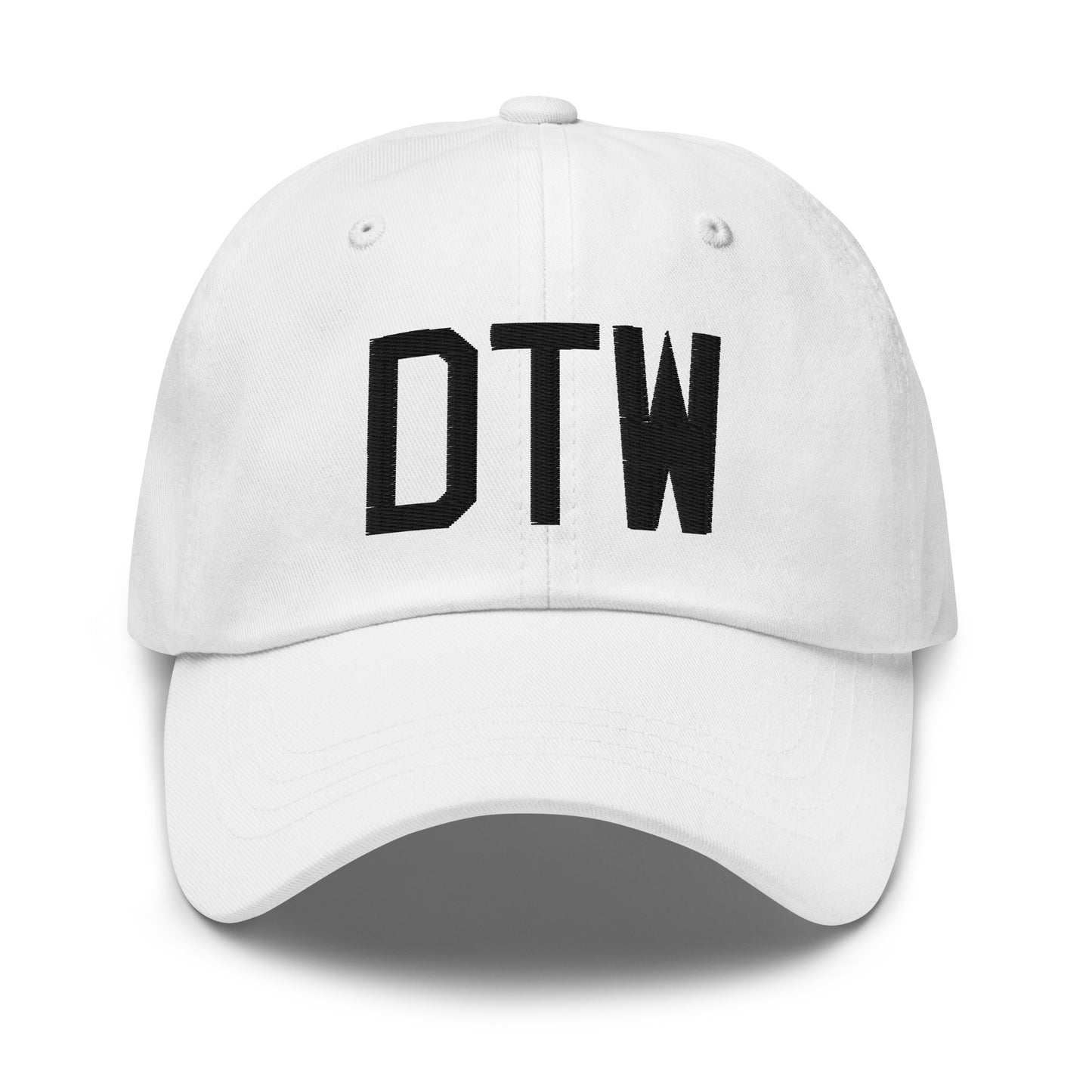 Airport Code Baseball Cap - Black • DTW Detroit • YHM Designs - Image 18