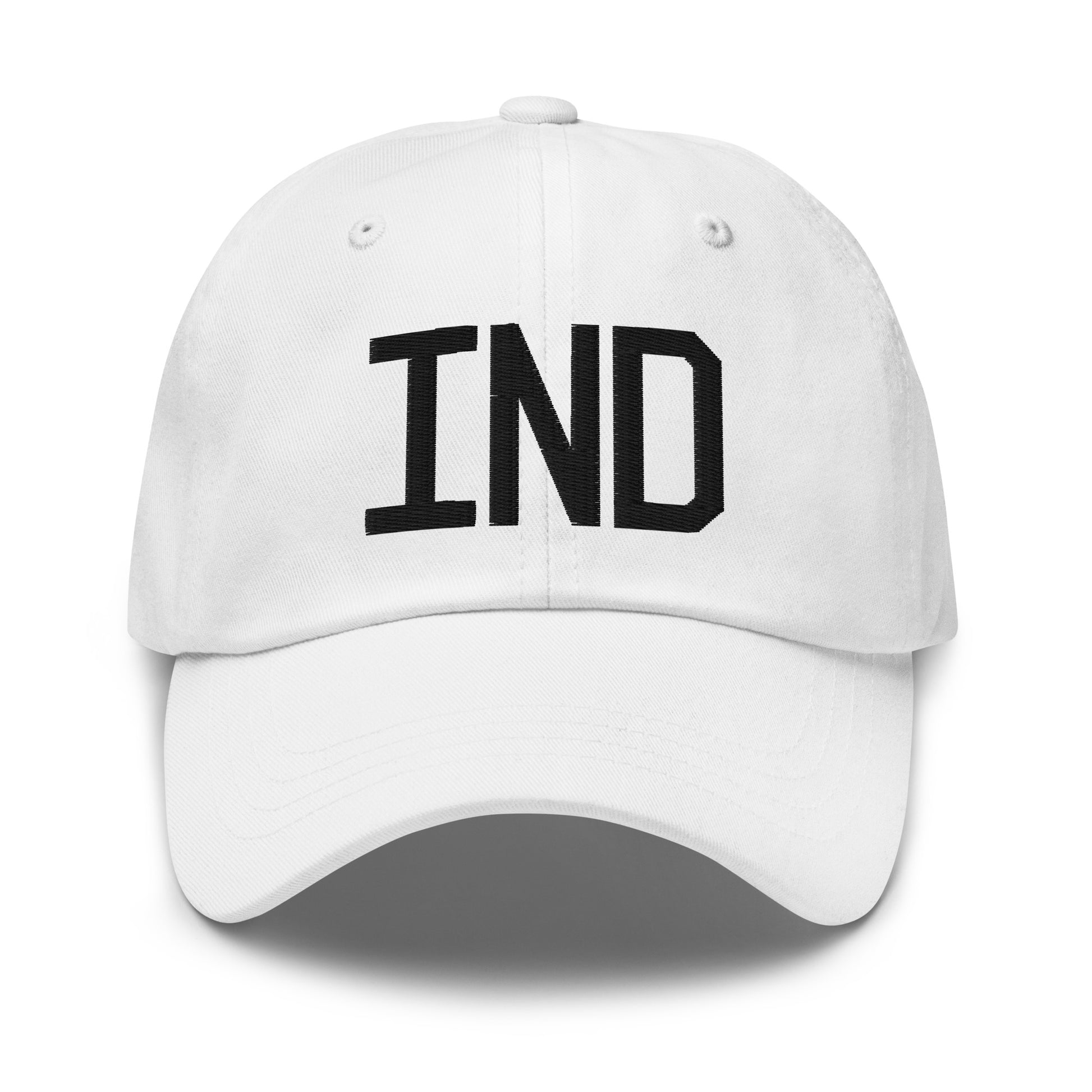 Airport Code Baseball Cap - Black • IND Indianapolis • YHM Designs - Image 18