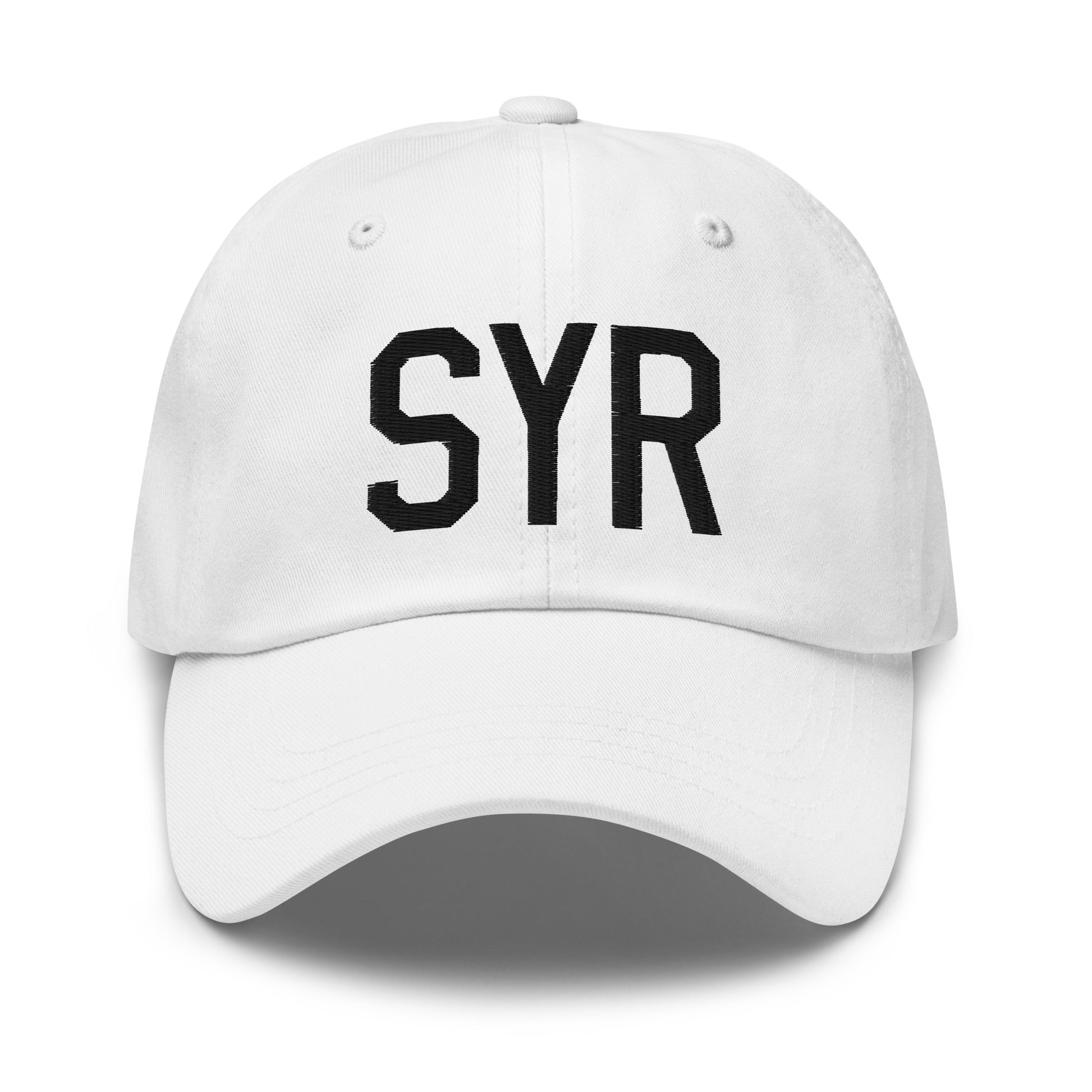 Airport Code Baseball Cap - Black • SYR Syracuse • YHM Designs - Image 18