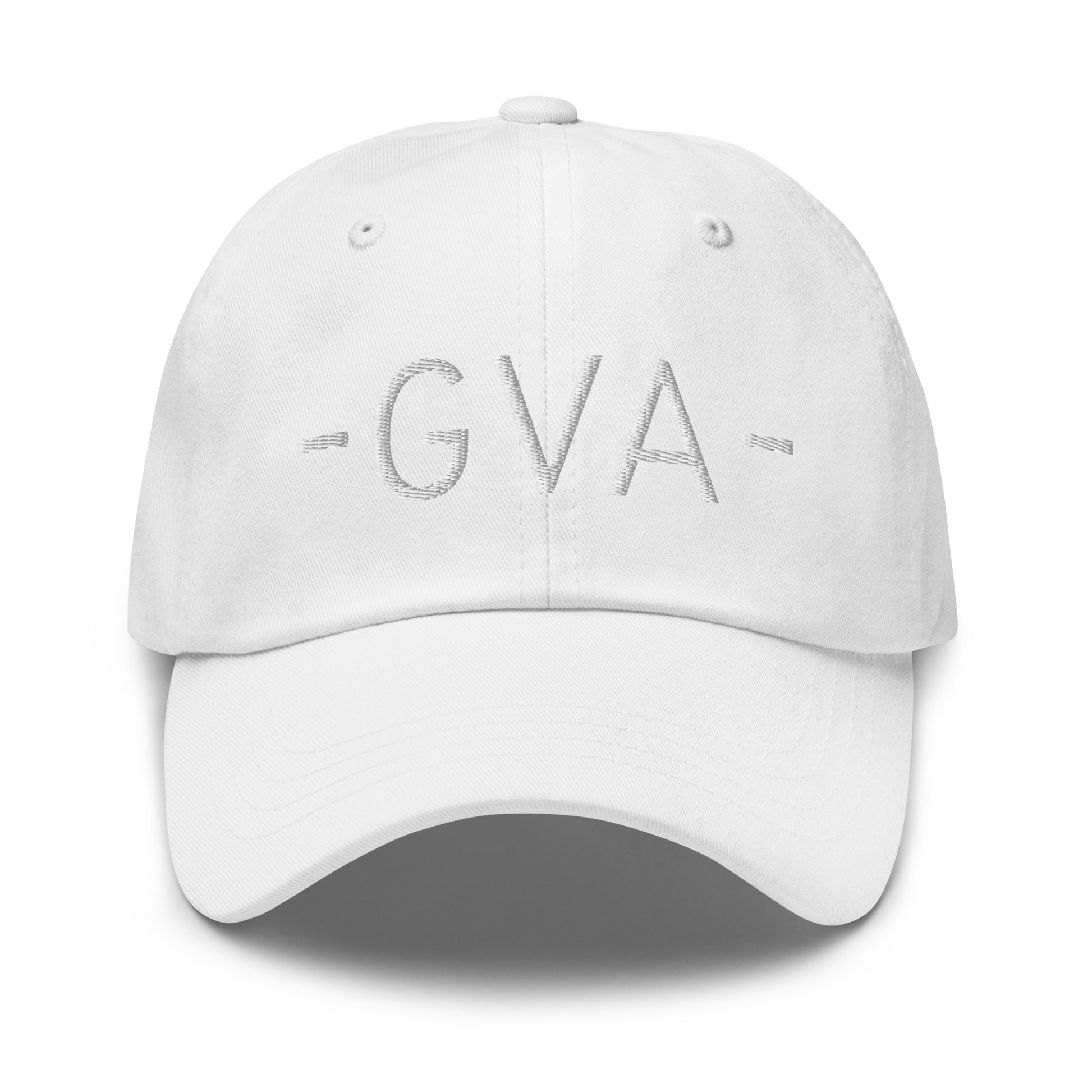 GVA Geneva Baseball Cap • Minimalist Lettering in White • YHM Designs - Image 29