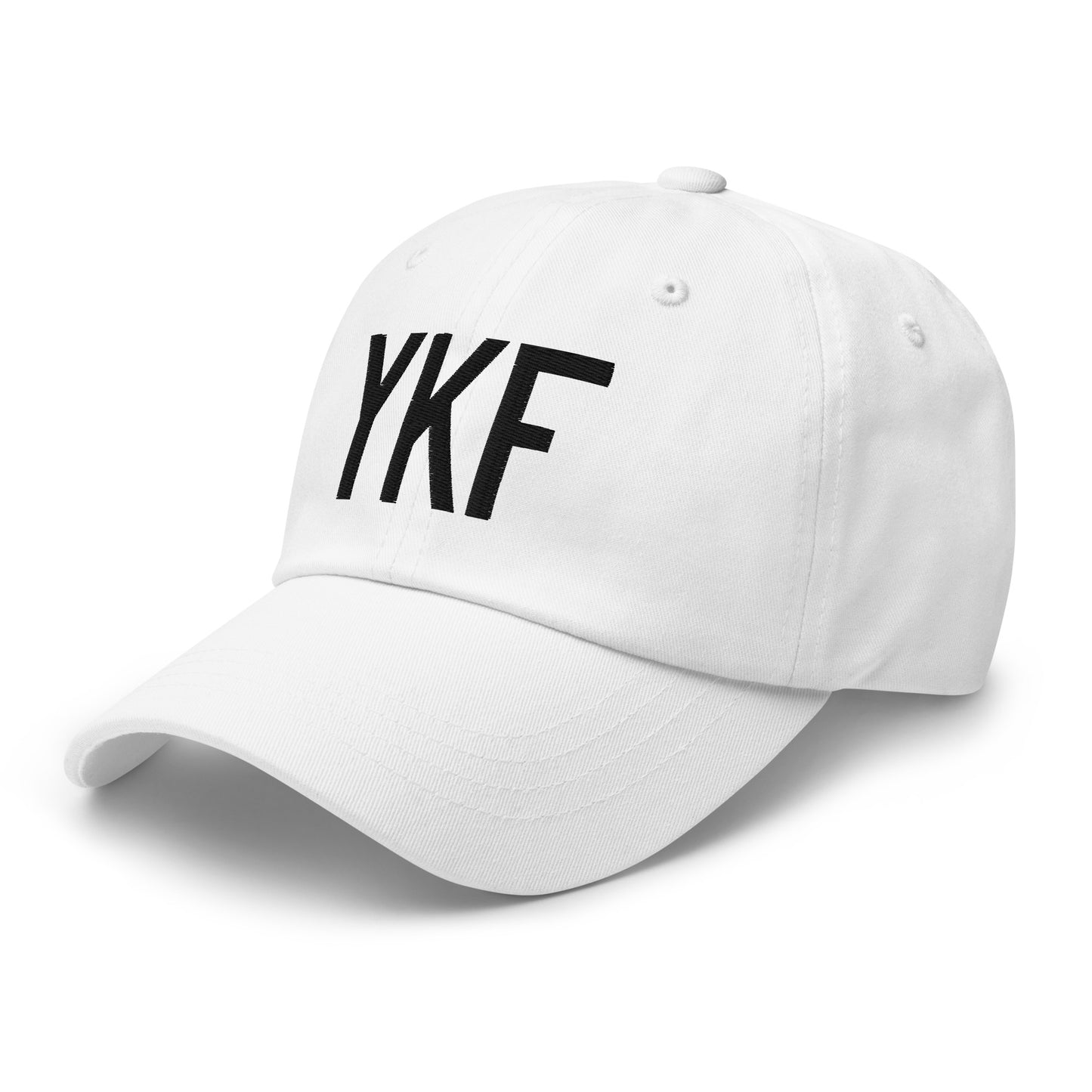 Airport Code Baseball Cap - Black • YKF Waterloo • YHM Designs - Image 20