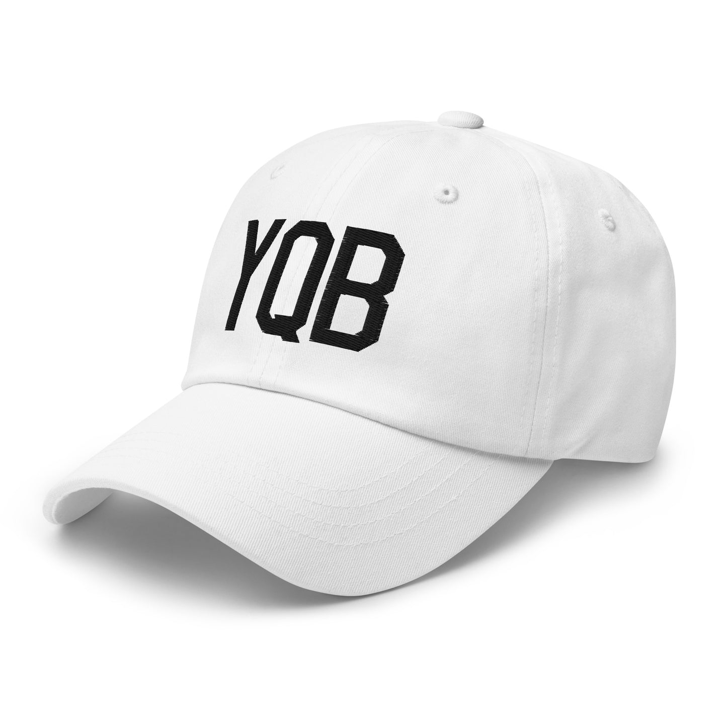 Airport Code Baseball Cap - Black • YQB Quebec City • YHM Designs - Image 20