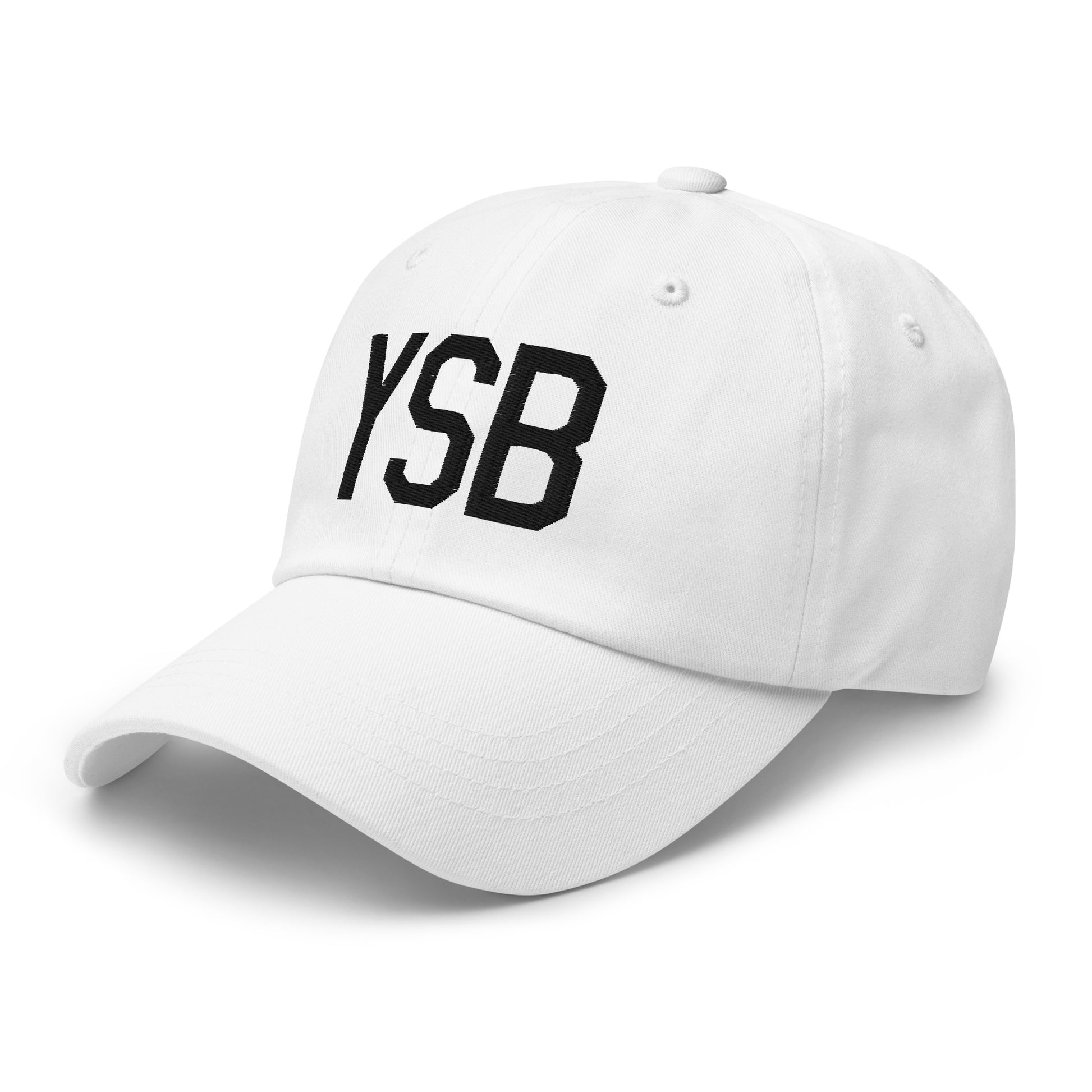 Airport Code Baseball Cap - Black • YSB Sudbury • YHM Designs - Image 20