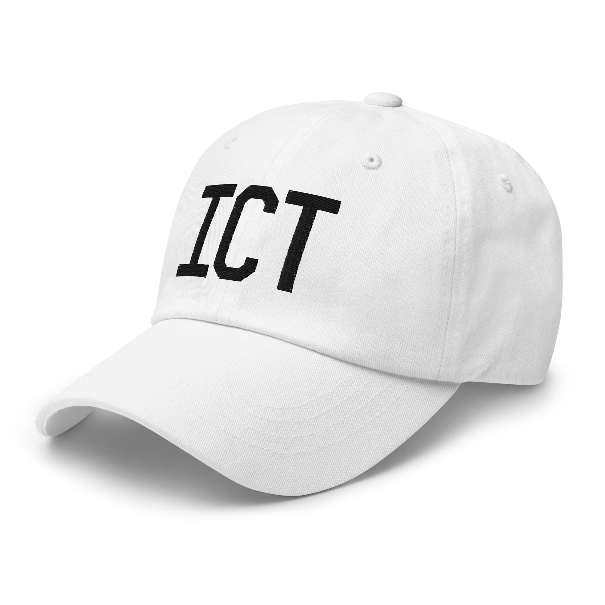 Airport Code Baseball Cap - Black • ICT Wichita • YHM Designs - Image 20