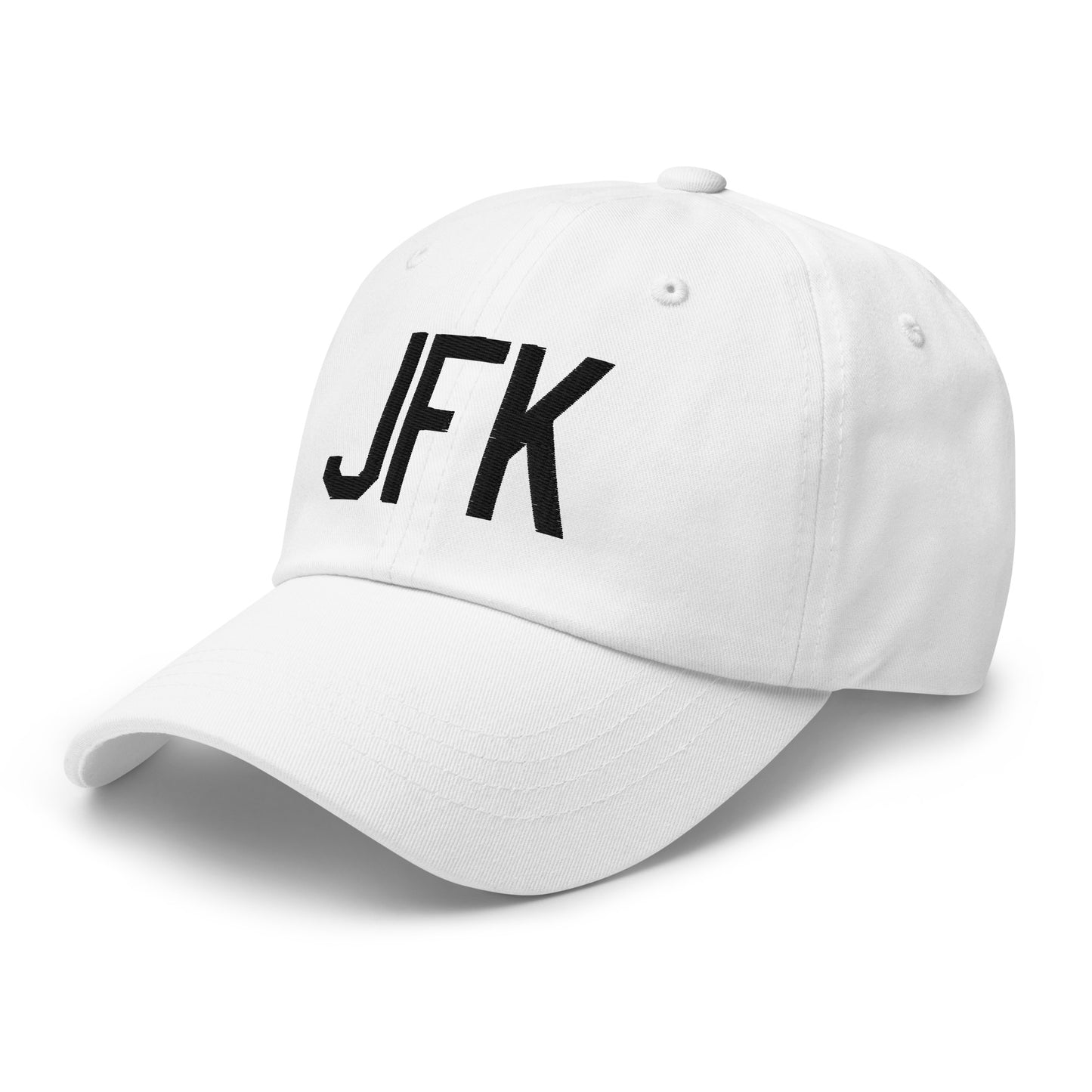 Airport Code Baseball Cap - Black • JFK New York • YHM Designs - Image 20