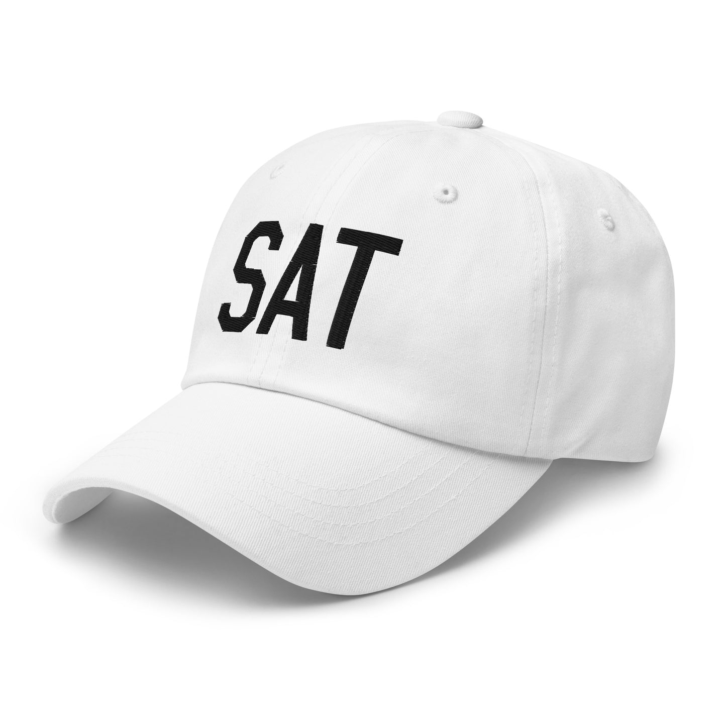 Airport Code Baseball Cap - Black • SAT San Antonio • YHM Designs - Image 20