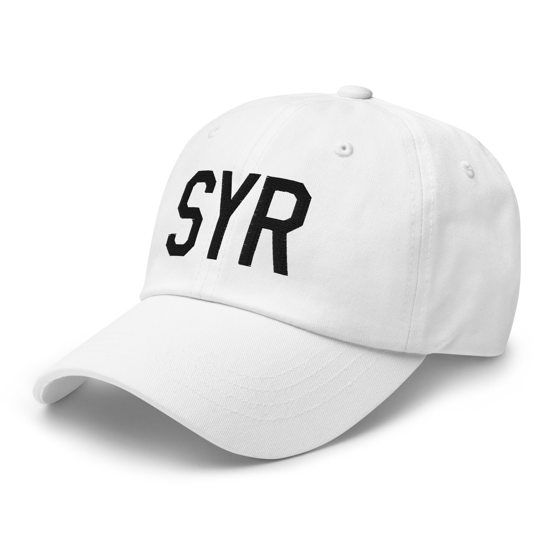 Airport Code Baseball Cap - Black • SYR Syracuse • YHM Designs - Image 20