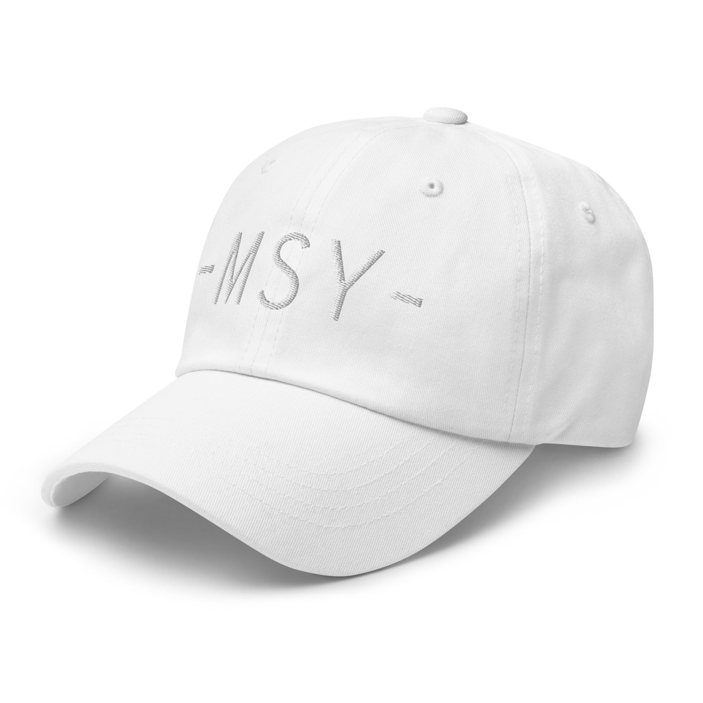 Souvenir Baseball Cap - White • MSY New Orleans • YHM Designs - Image 30