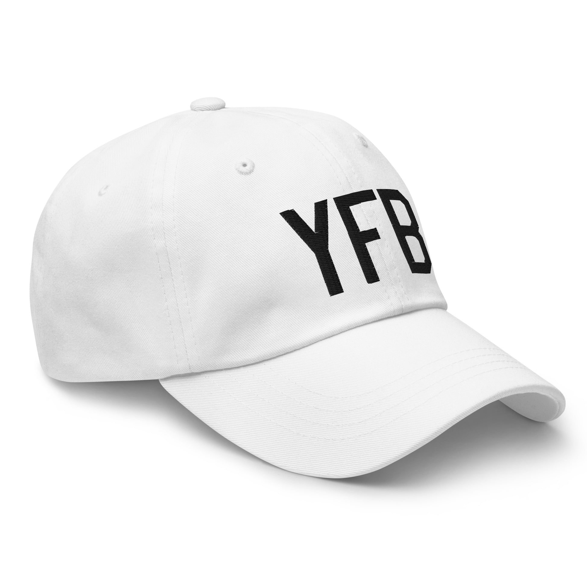 Airport Code Baseball Cap - Black • YFB Iqaluit • YHM Designs - Image 19