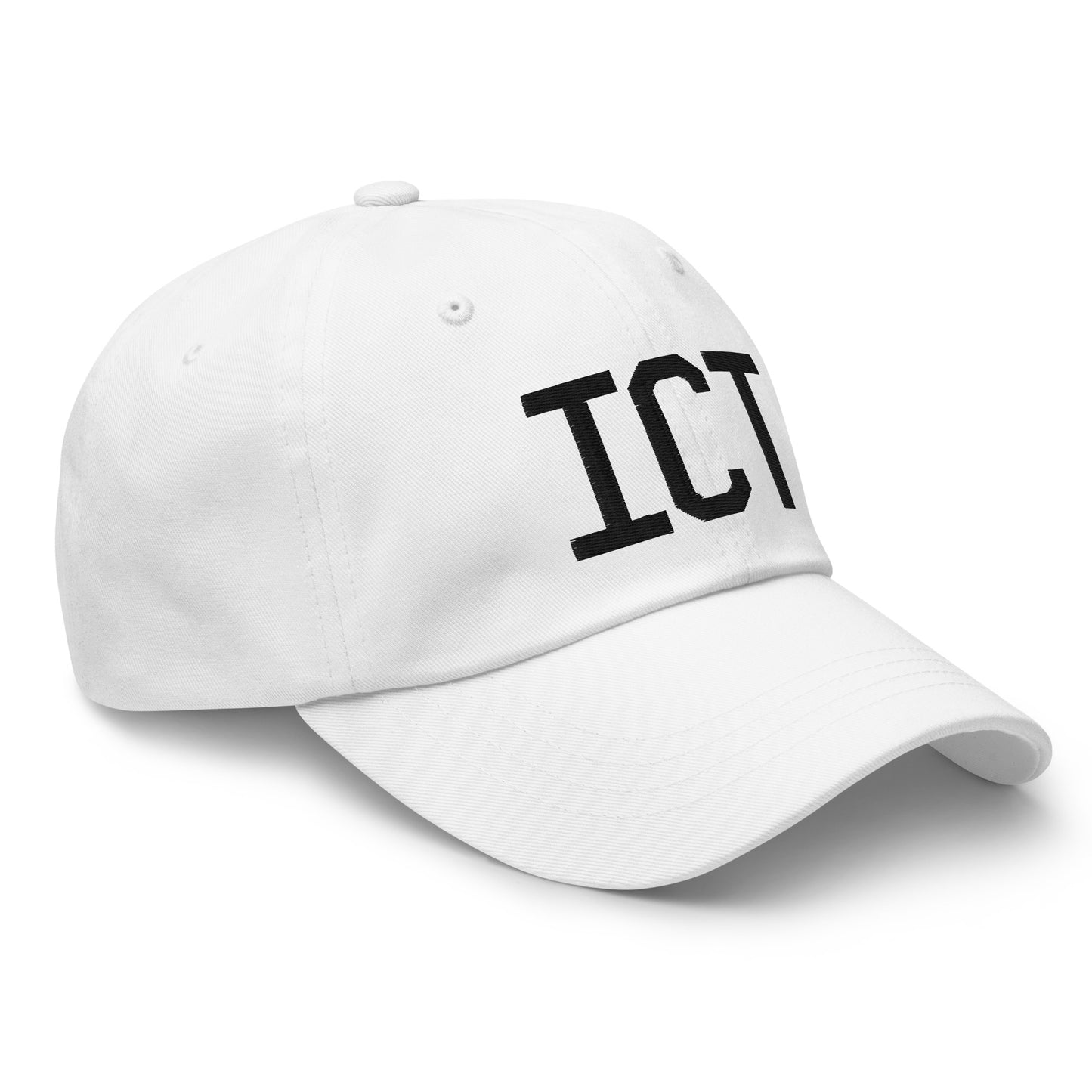 Airport Code Baseball Cap - Black • ICT Wichita • YHM Designs - Image 19