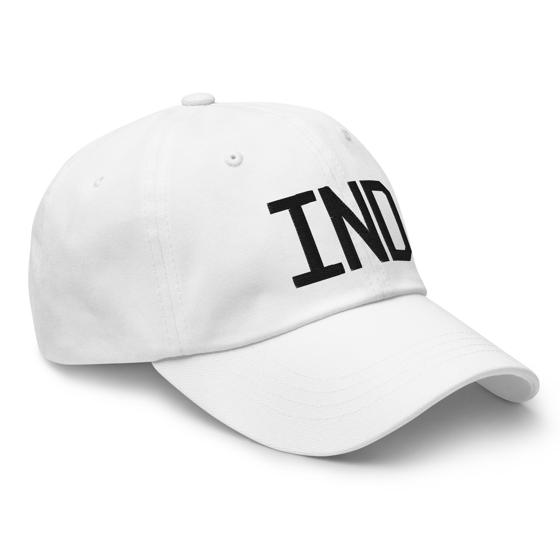 Airport Code Baseball Cap - Black • IND Indianapolis • YHM Designs - Image 19