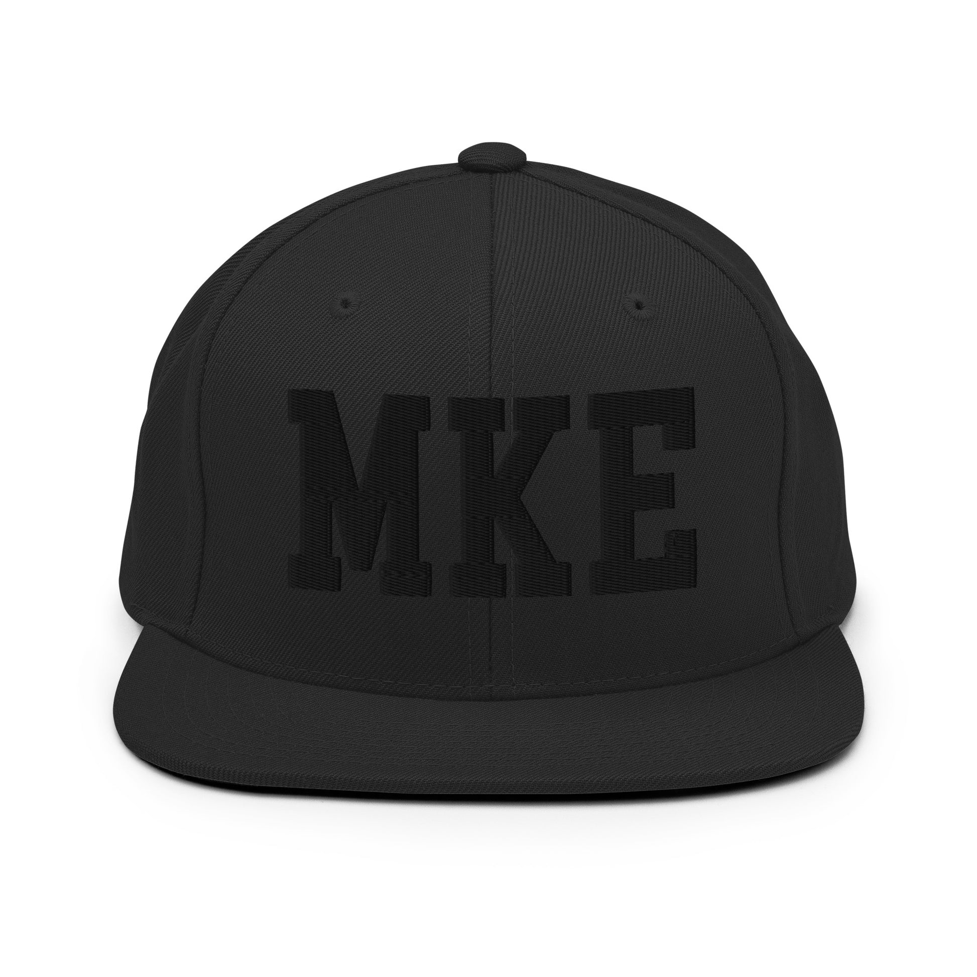 College-Style Classic Snapback Hat • Black • MKE Milwaukee • YHM Designs - Image 07