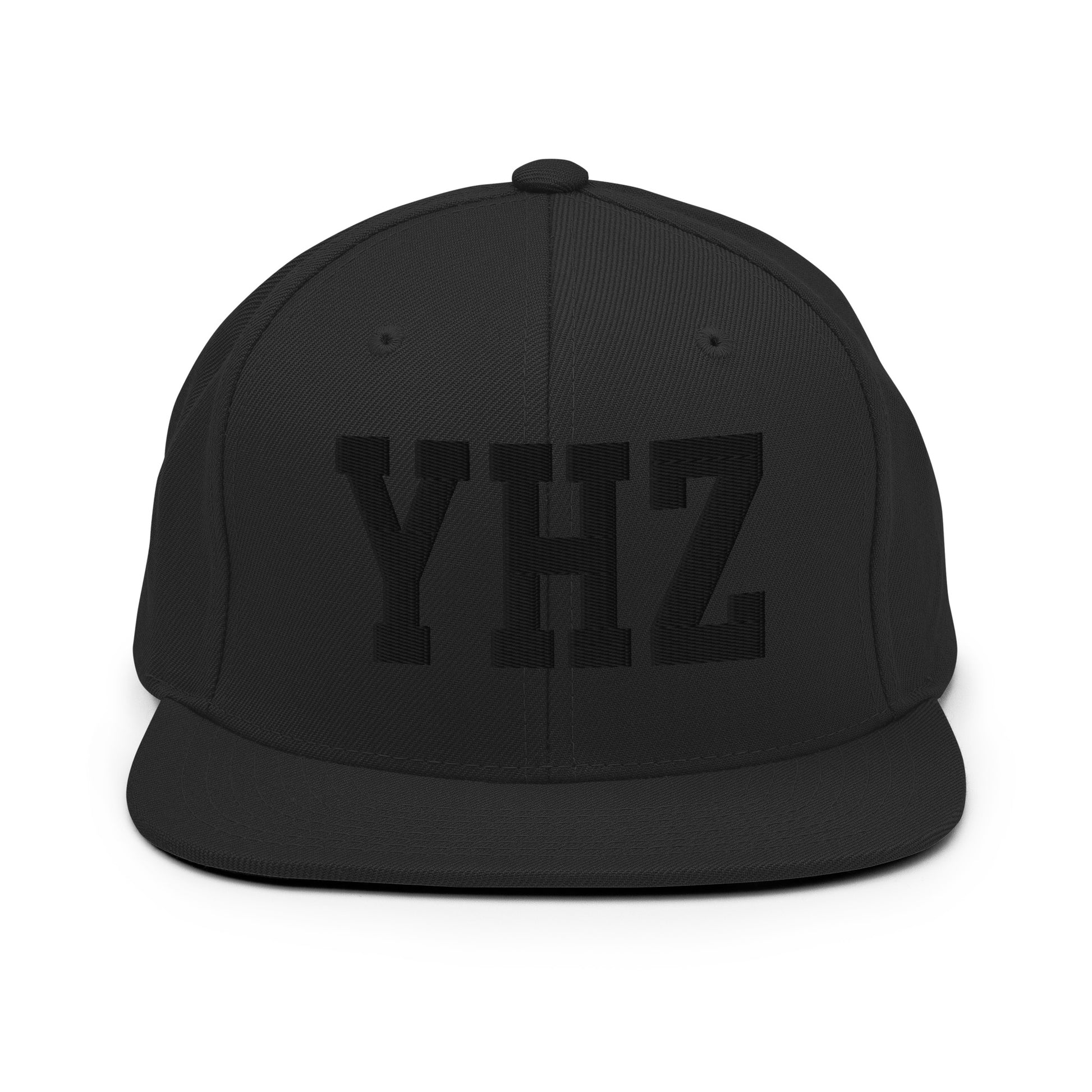 College-Style Classic Snapback Hat • Black • YHZ Halifax Souvenir • YHM Designs - Image 07