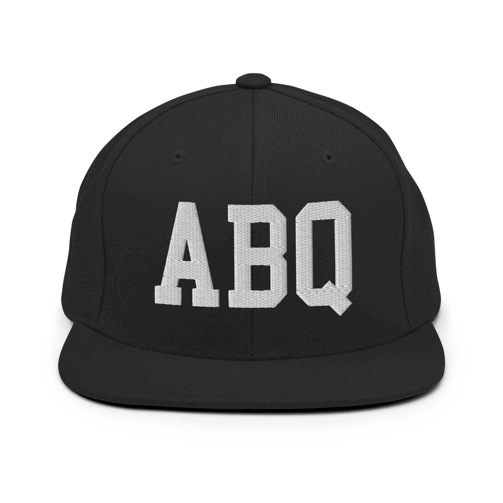 College-Style Classic Snapback Hat • White • ABQ Albuquerque • YHM Designs - Image 07