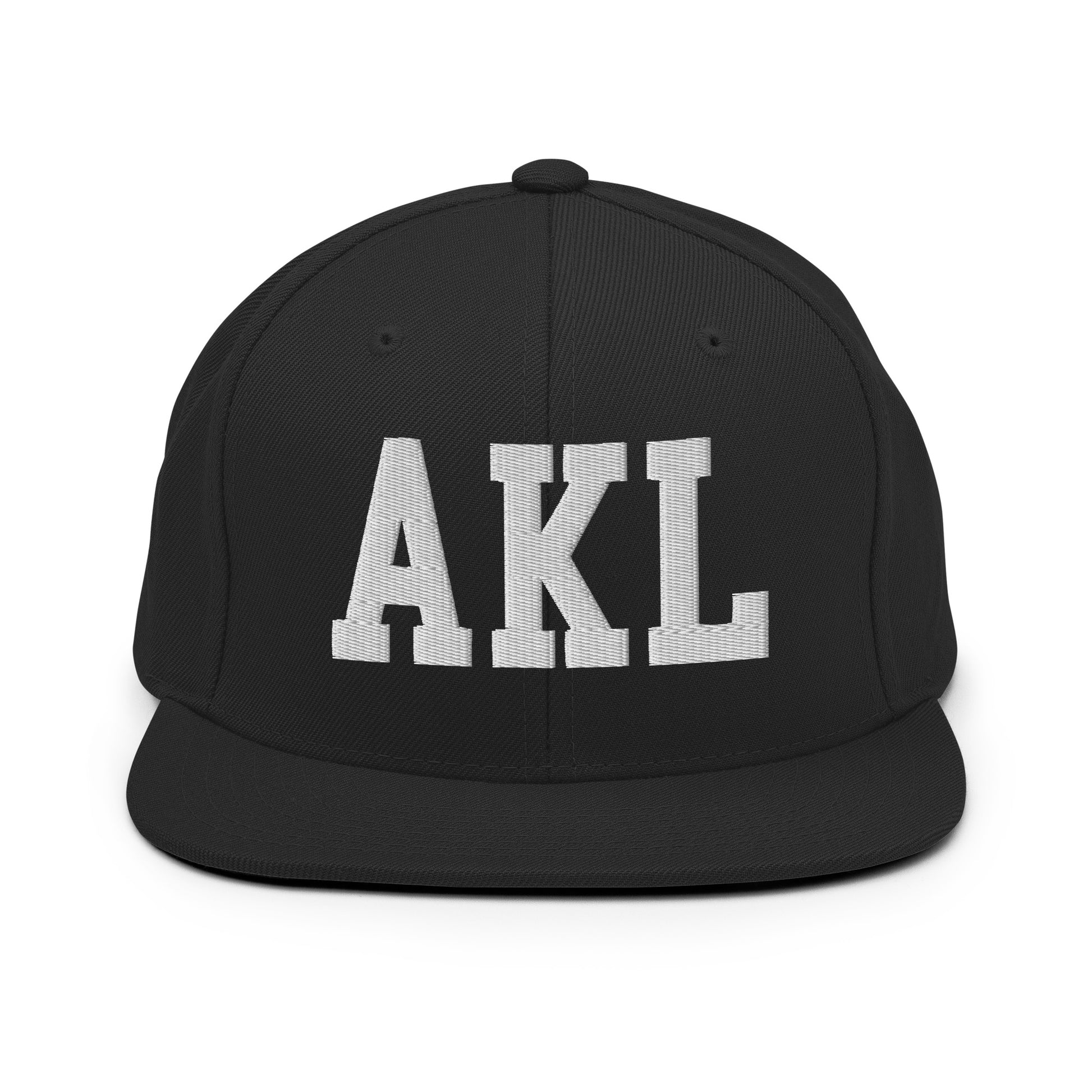 College-Style Classic Snapback Hat • White • AKL Auckland Souvenir • YHM Designs - Image 07