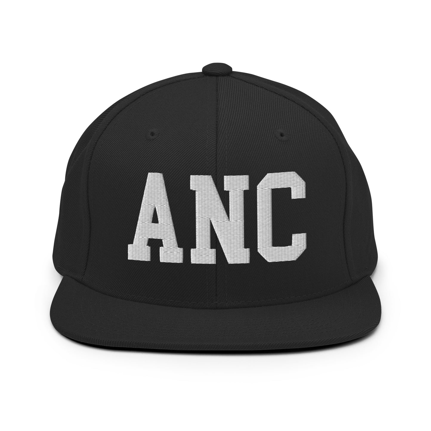 College-Style Classic Snapback Hat • White • ANC Anchorage Souvenir • YHM Designs - Image 07