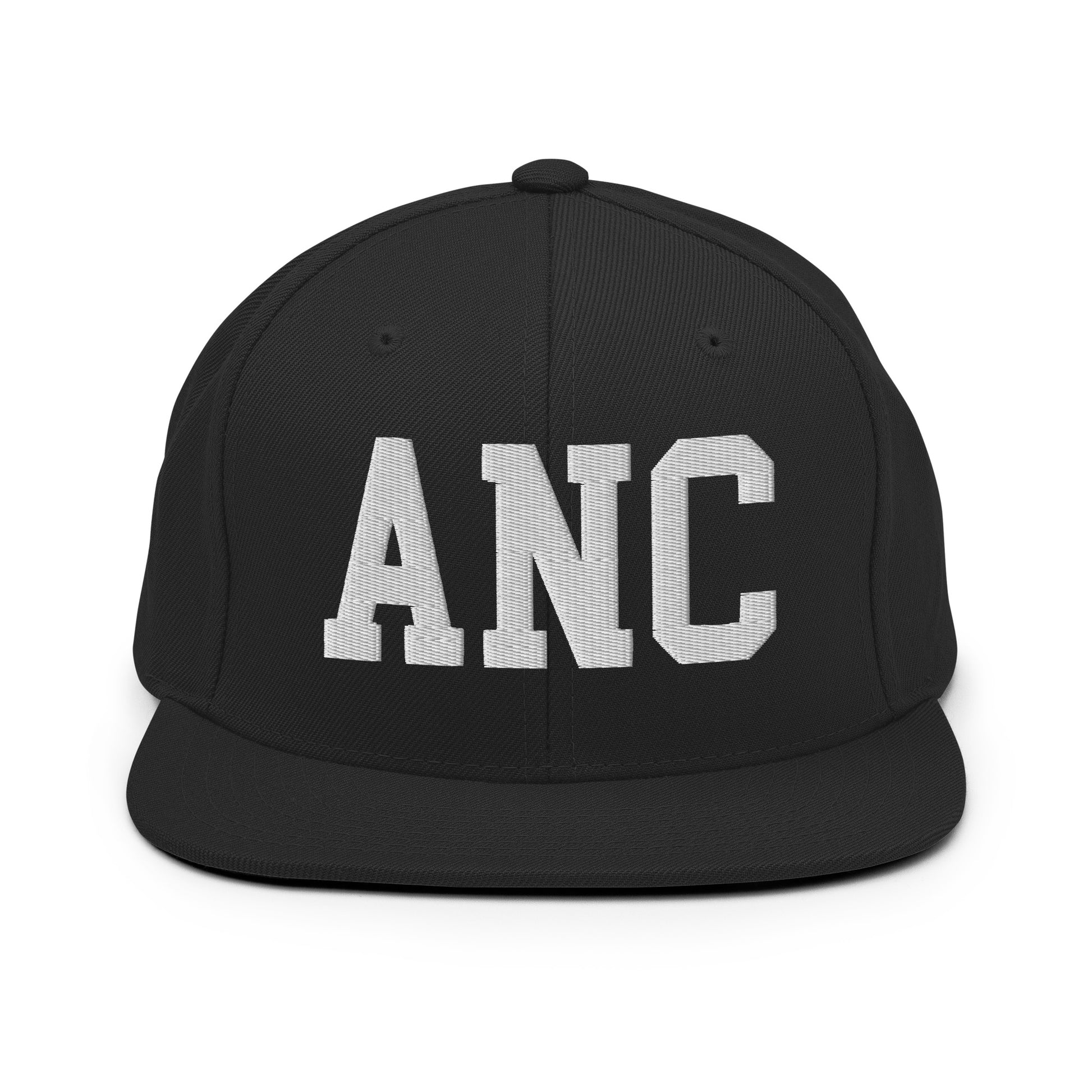 College-Style Classic Snapback Hat • White • ANC Anchorage Souvenir • YHM Designs - Image 07