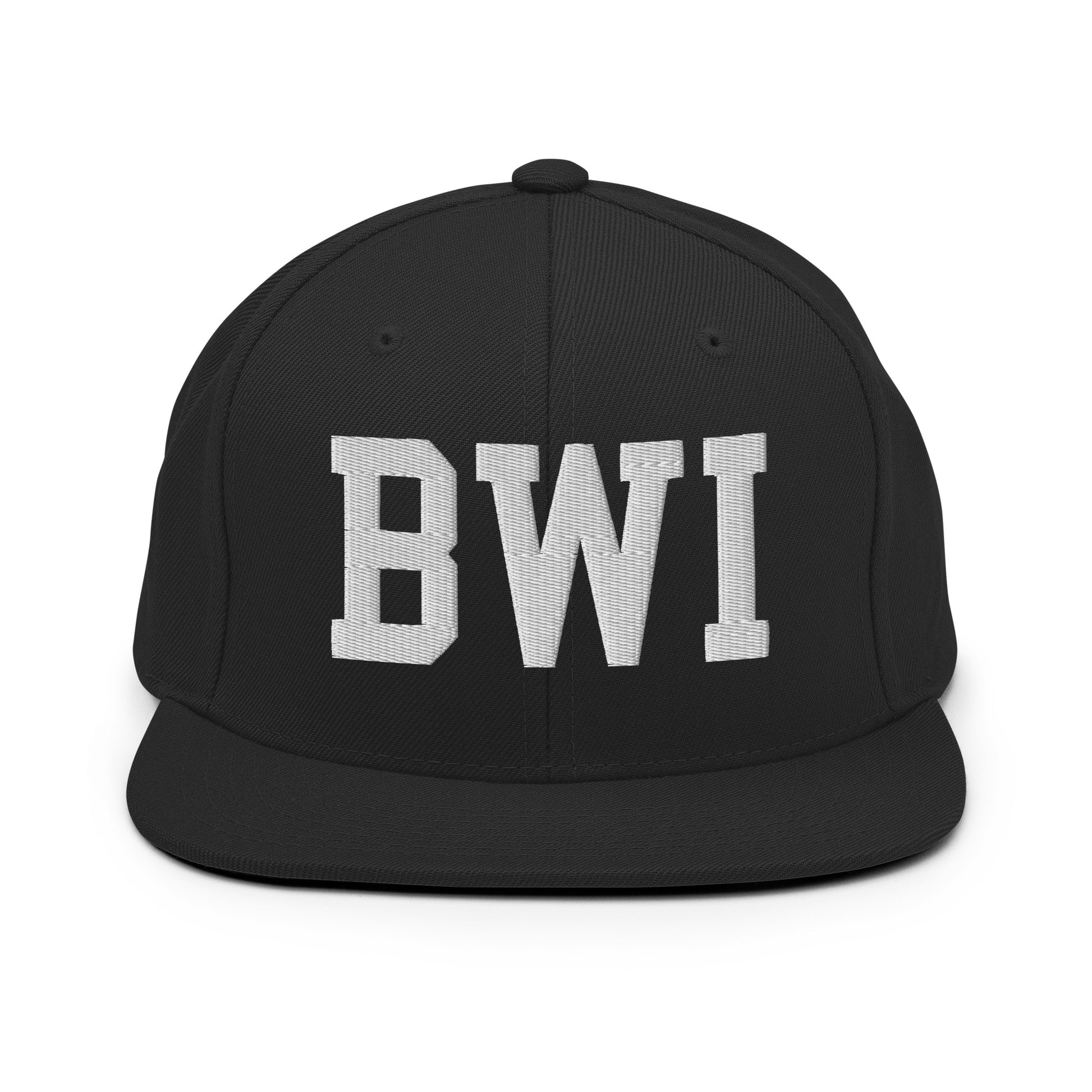 College-Style Classic Snapback Hat • White • BWI Baltimore • YHM Designs - Image 07