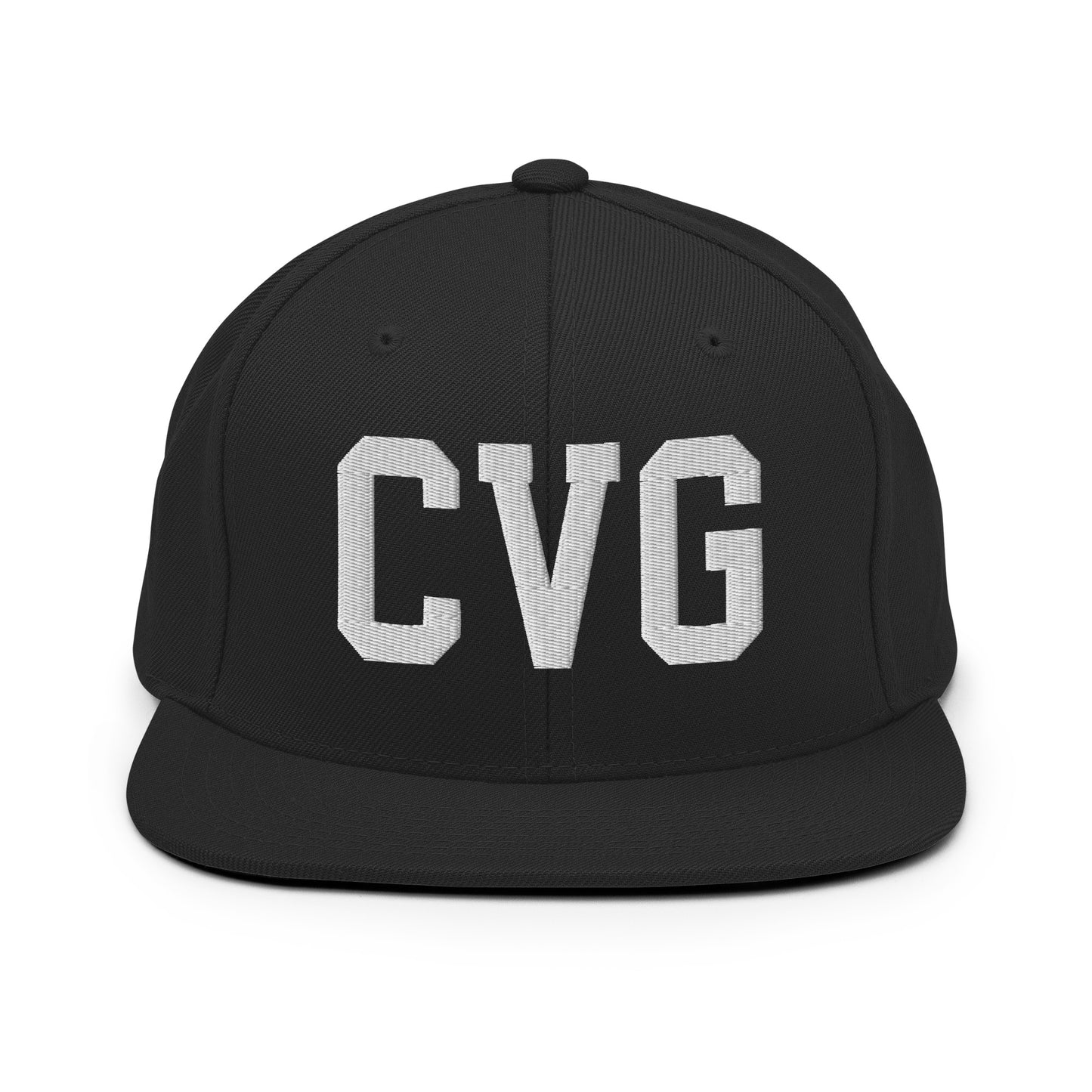 College-Style Classic Snapback Hat • White • CVG Cincinnati Souvenir • YHM Designs - Image 07