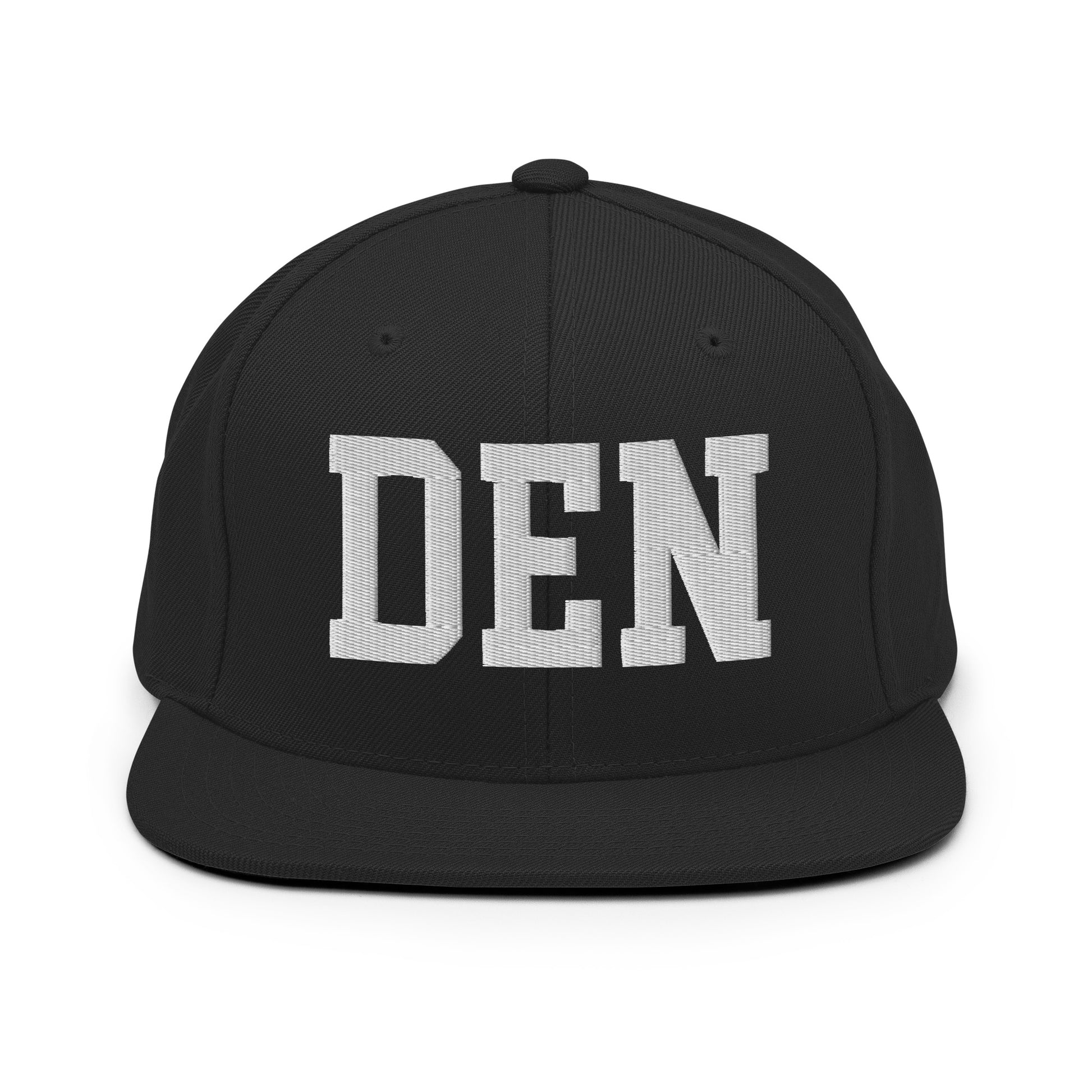 College-Style Classic Snapback Hat • White • DEN Denver • YHM Designs - Image 07