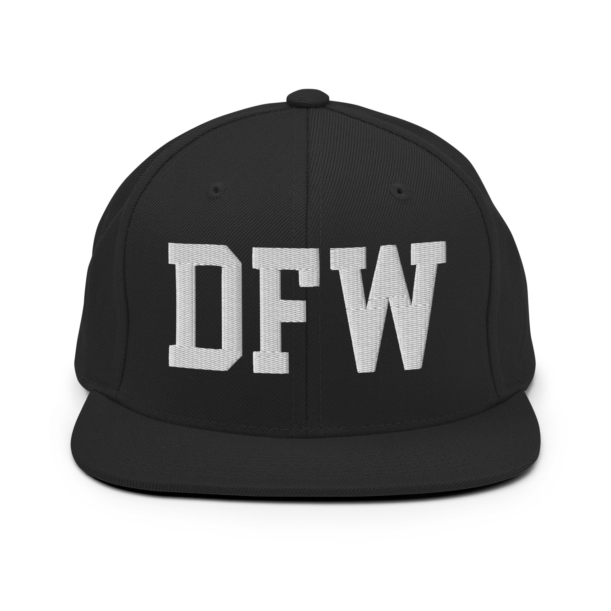 College-Style Classic Snapback Hat • White • DFW Dallas Souvenir • YHM Designs - Image 07