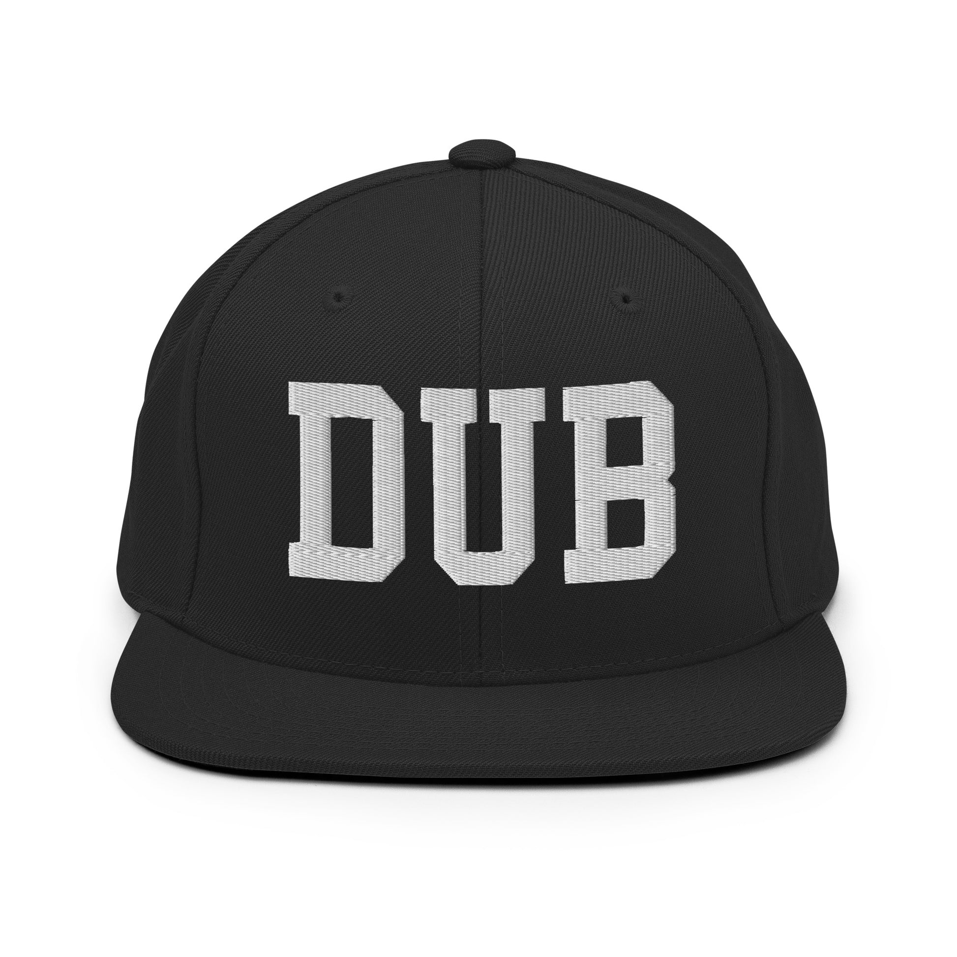College-Style Classic Snapback Hat • White • DUB Dublin Souvenir • YHM Designs - Image 07