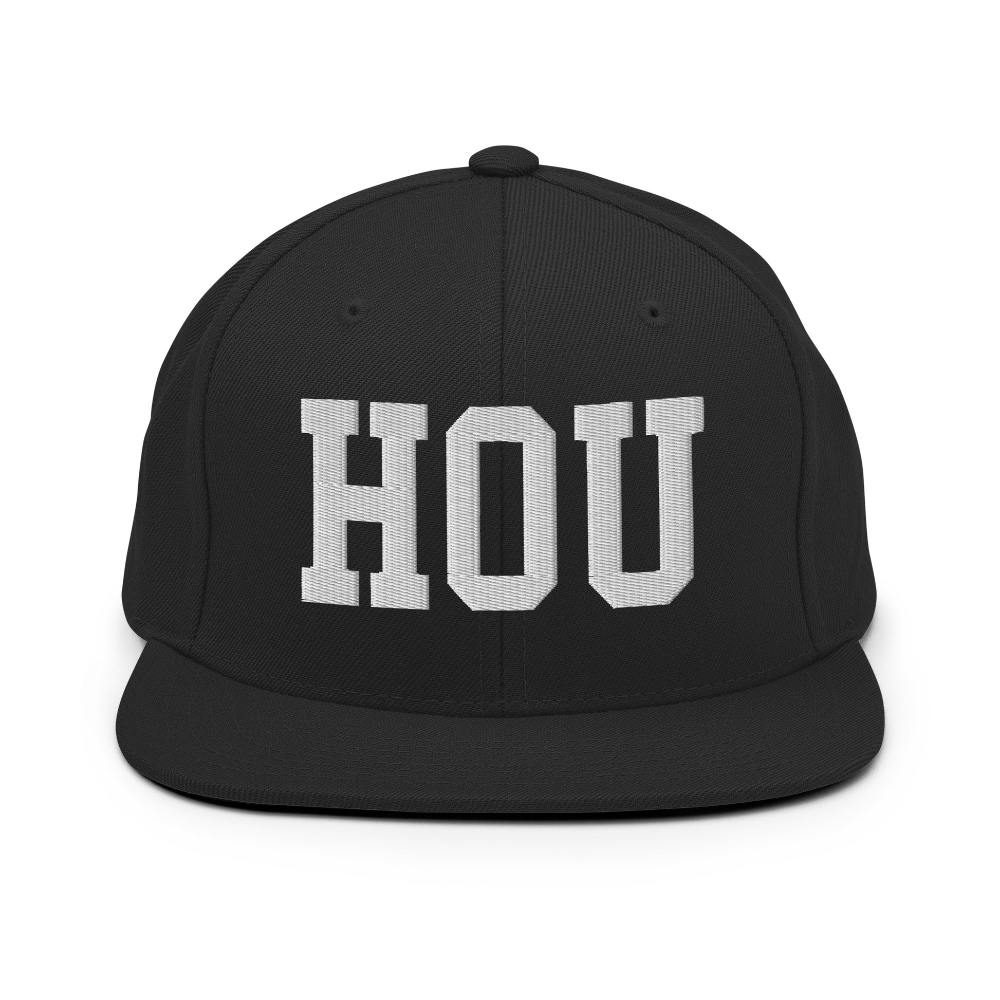 College-Style Classic Snapback Hat • White • HOU Houston Souvenir • YHM Designs - Image 07