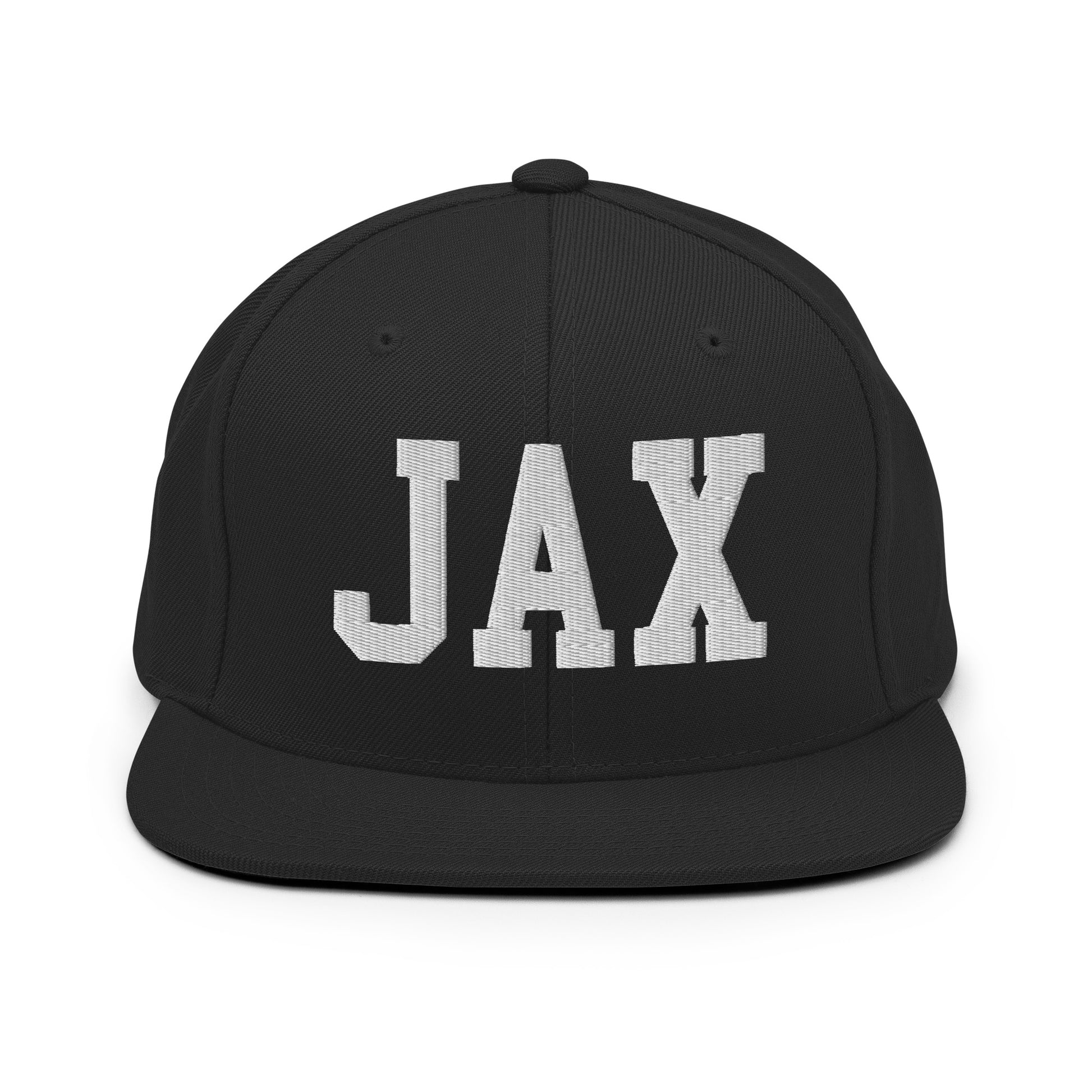 College-Style Classic Snapback Hat • White • JAX Jacksonville Souvenir • YHM Designs - Image 07