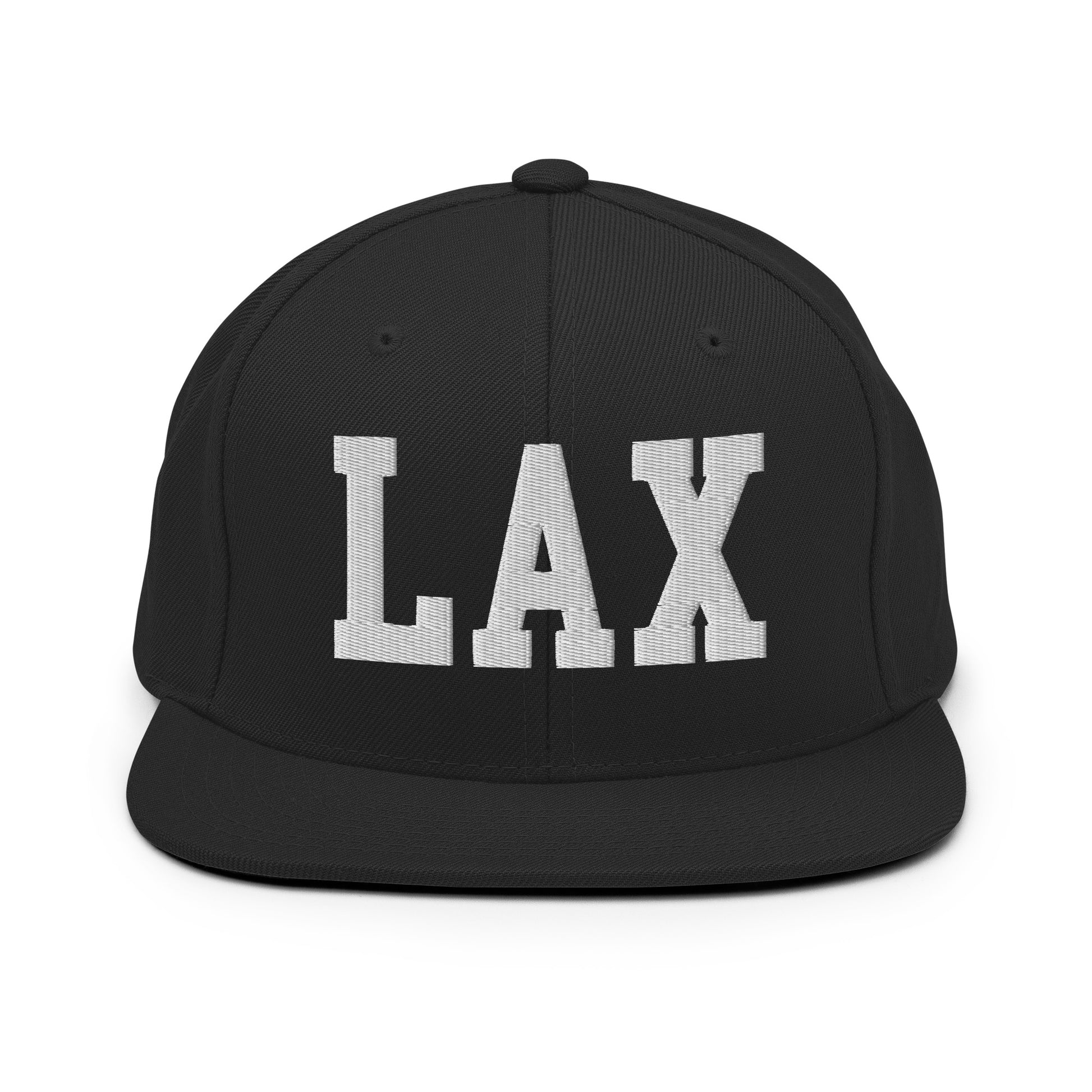College-Style Classic Snapback Hat • White • LAX Los Angeles • YHM Designs - Image 07
