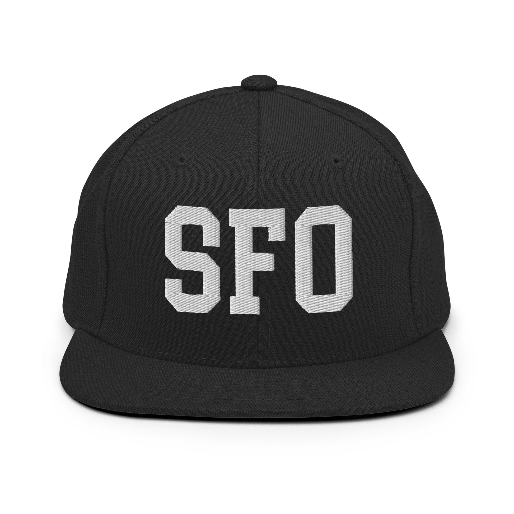College-Style Classic Snapback Hat • White • SFO San Francisco • YHM Designs - Image 07