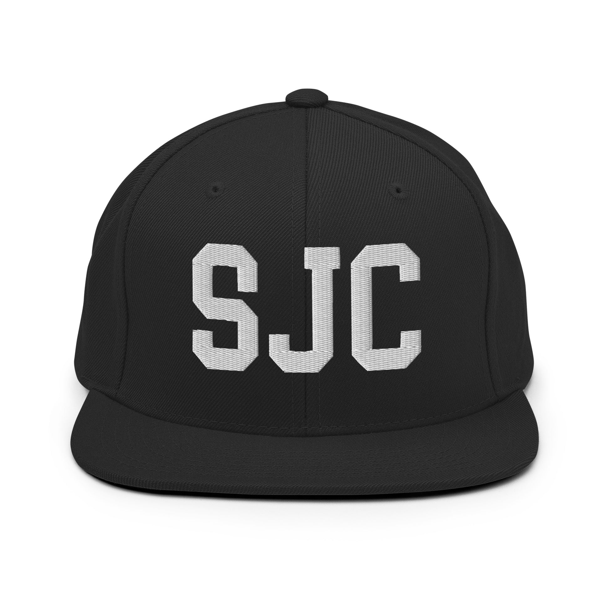 College-Style Classic Snapback Hat • White • SJC San Jose • YHM Designs - Image 07