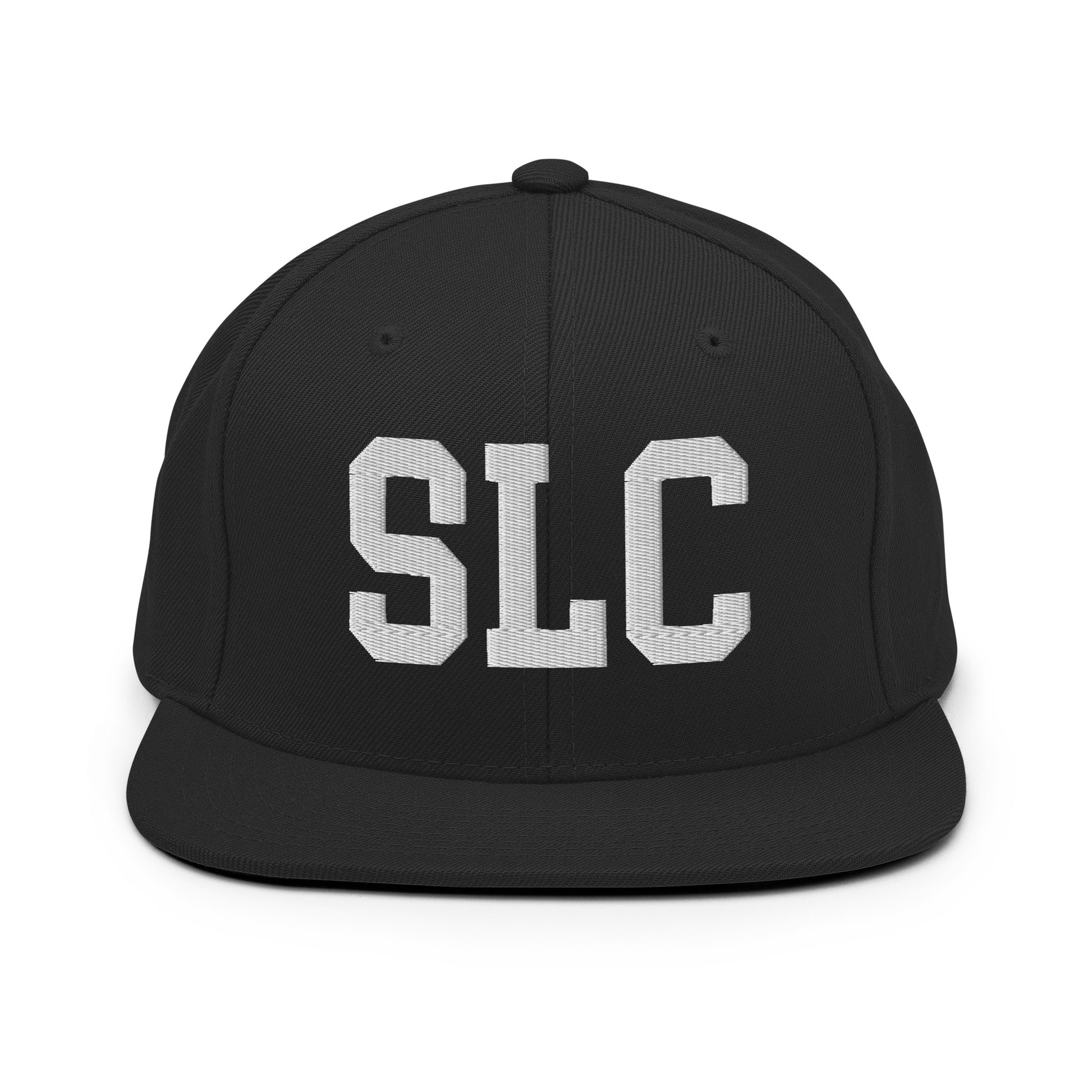 College-Style Classic Snapback Hat • White • SLC Salt Lake City Souvenir • YHM Designs - Image 07
