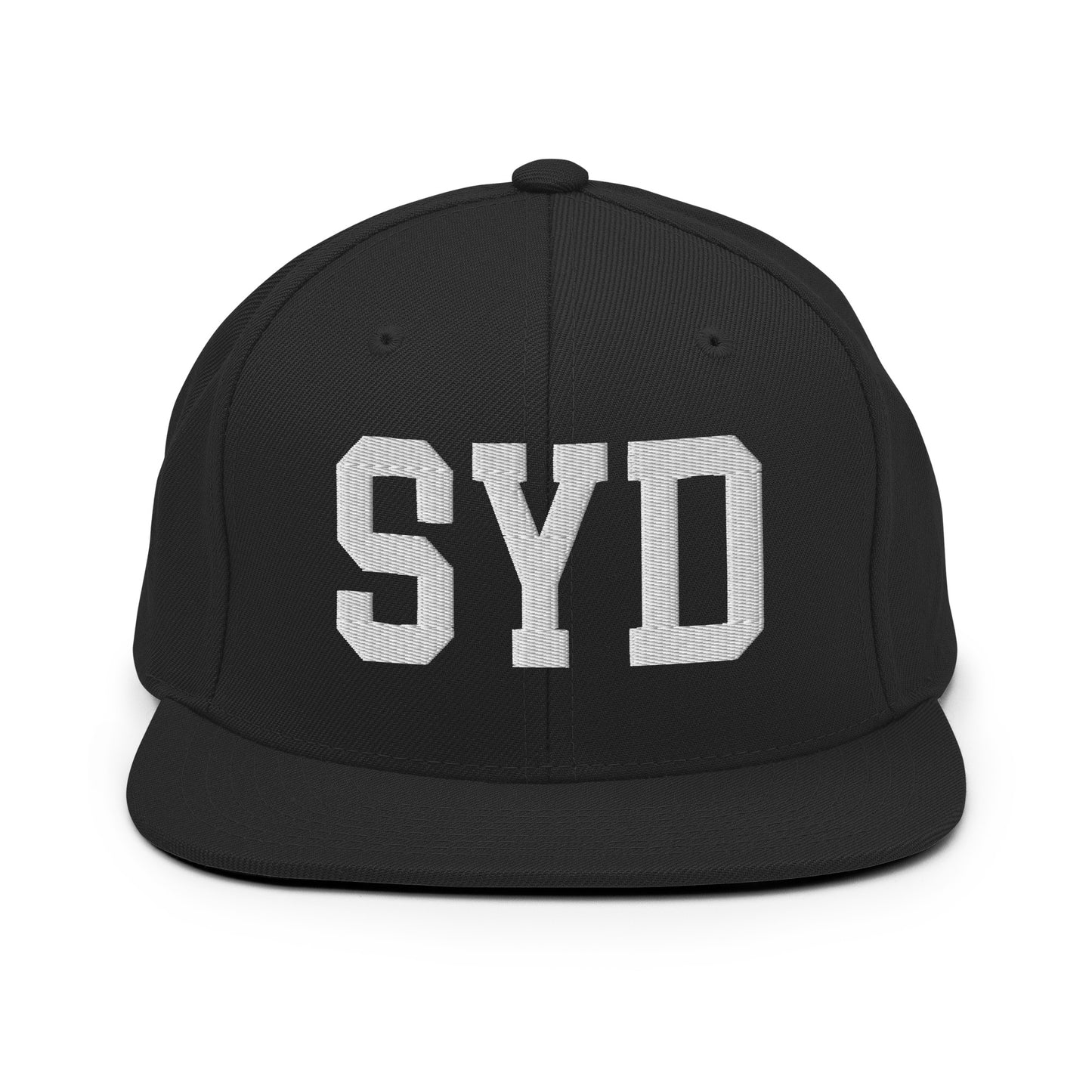 College-Style Classic Snapback Hat • White • SYD Sydney Souvenir • YHM Designs - Image 07