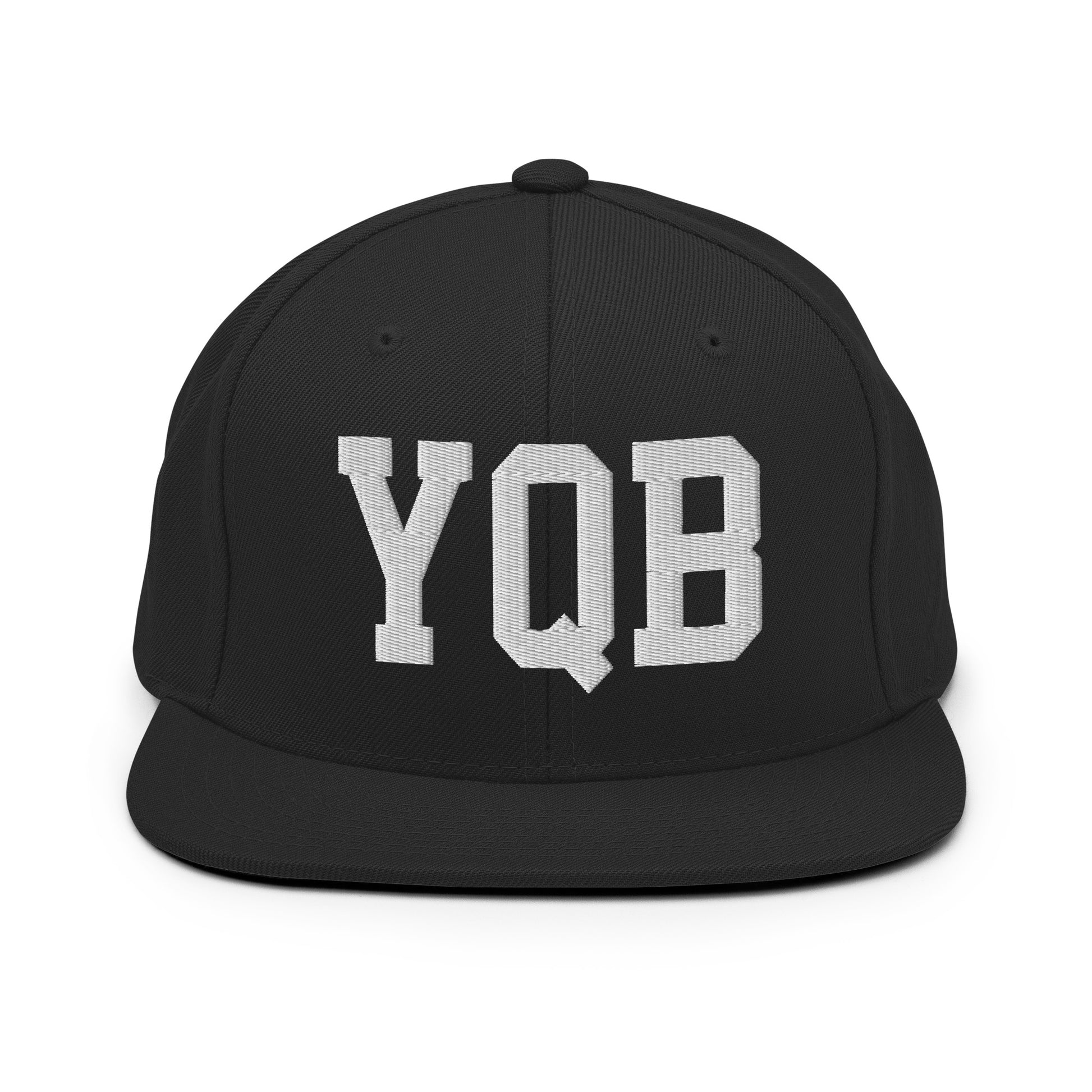 College-Style Classic Snapback Hat • White • YQB Quebec City Souvenir • YHM Designs - Image 07