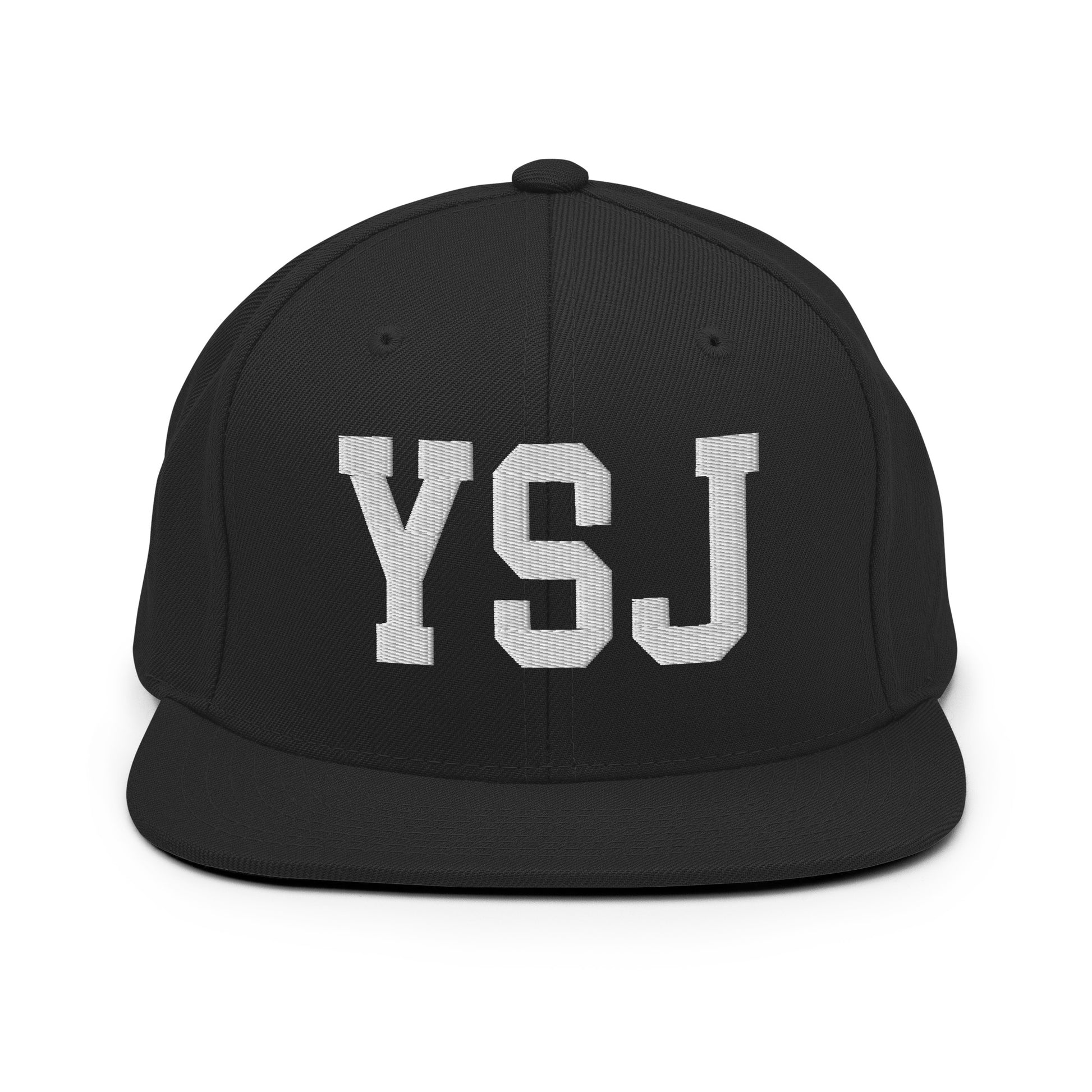 College-Style Classic Snapback Hat • White • YSJ Saint John Souvenir • YHM Designs - Image 07
