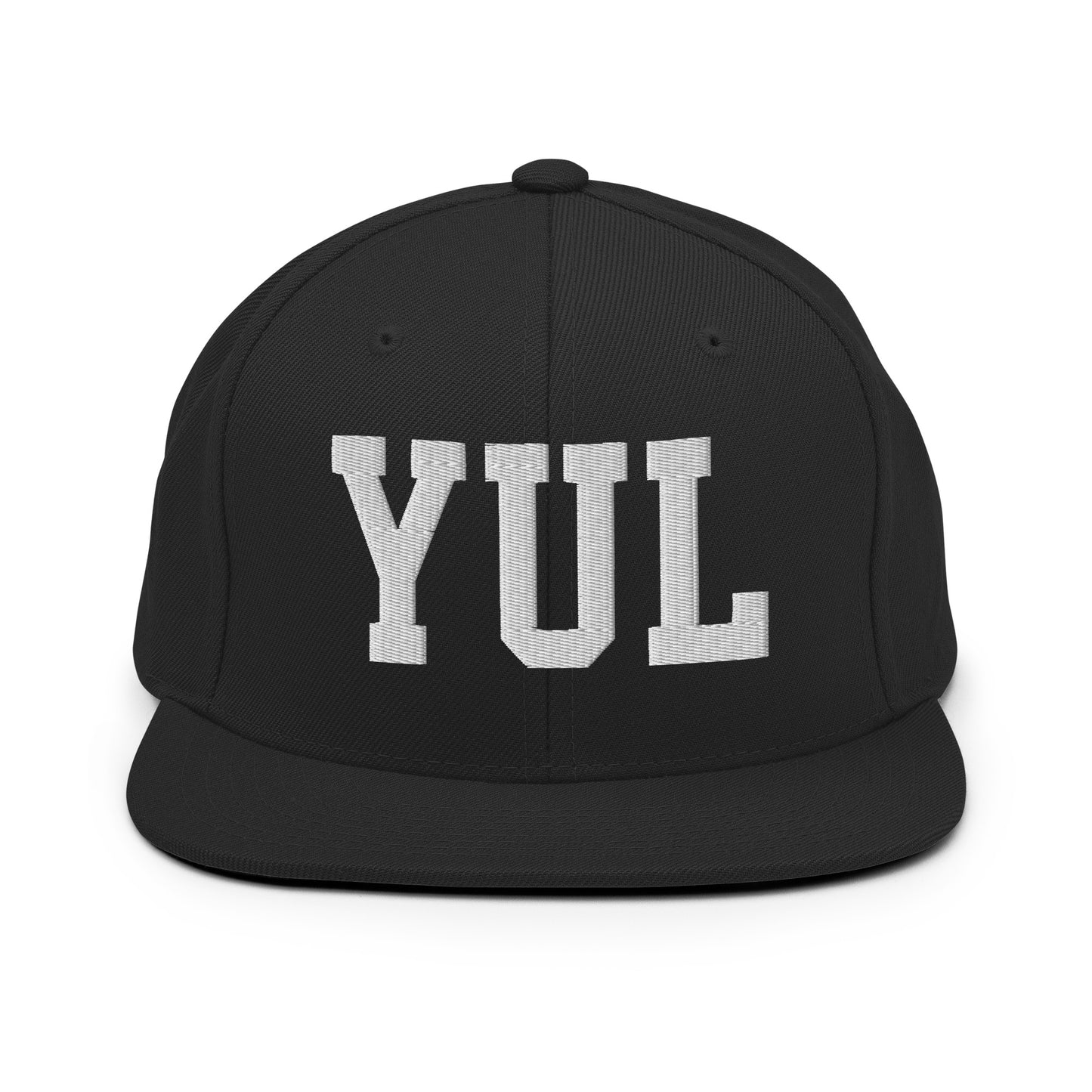 College-Style Classic Snapback Hat • White • YUL Montreal Souvenir • YHM Designs - Image 07