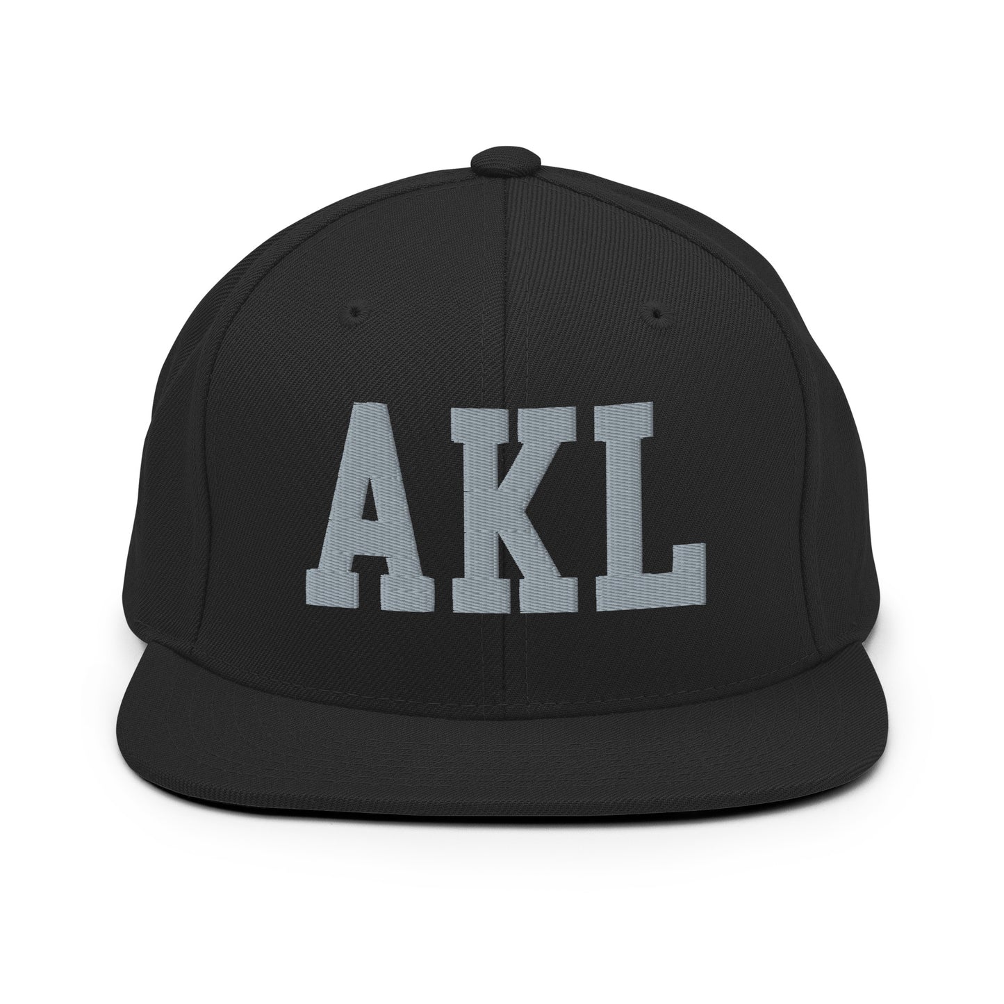 College-Style Classic Snapback Hat • Grey • AKL Auckland Souvenir • YHM Designs - Image 07