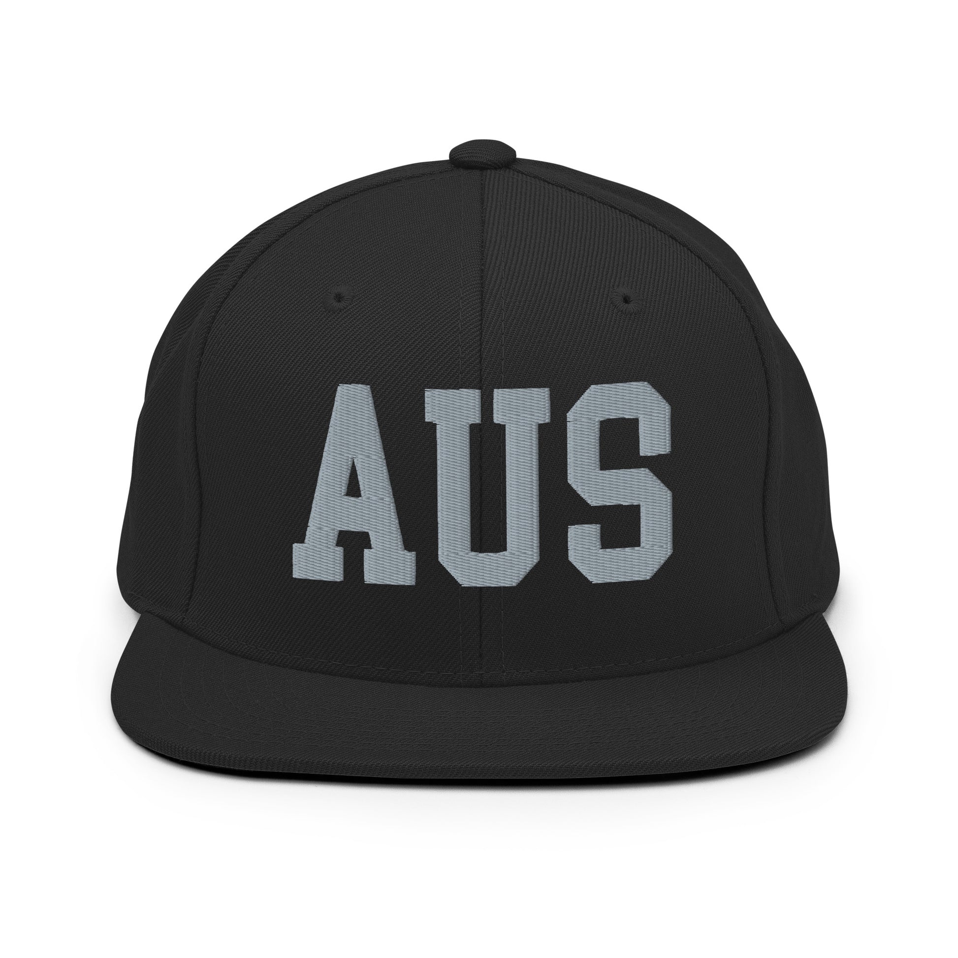 College-Style Classic Snapback Hat • Grey • AUS Austin Souvenir • YHM Designs - Image 07