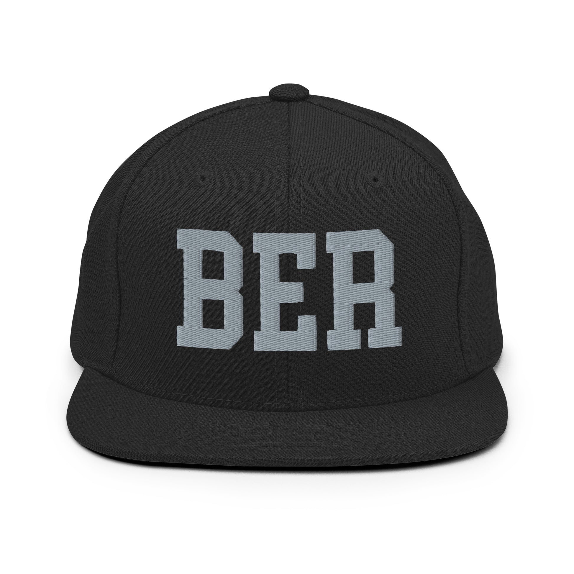 College-Style Classic Snapback Hat • Grey • BER Berlin • YHM Designs - Image 07