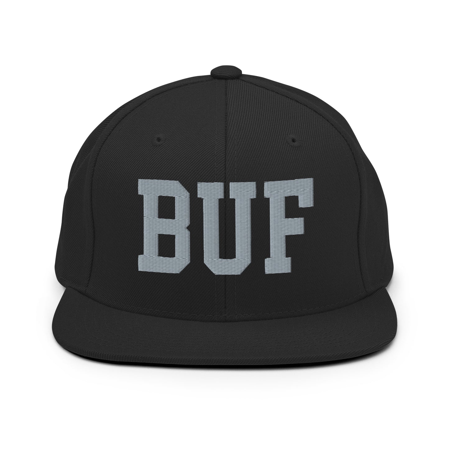 College-Style Classic Snapback Hat • Grey • BUF Buffalo Souvenir • YHM Designs - Image 07