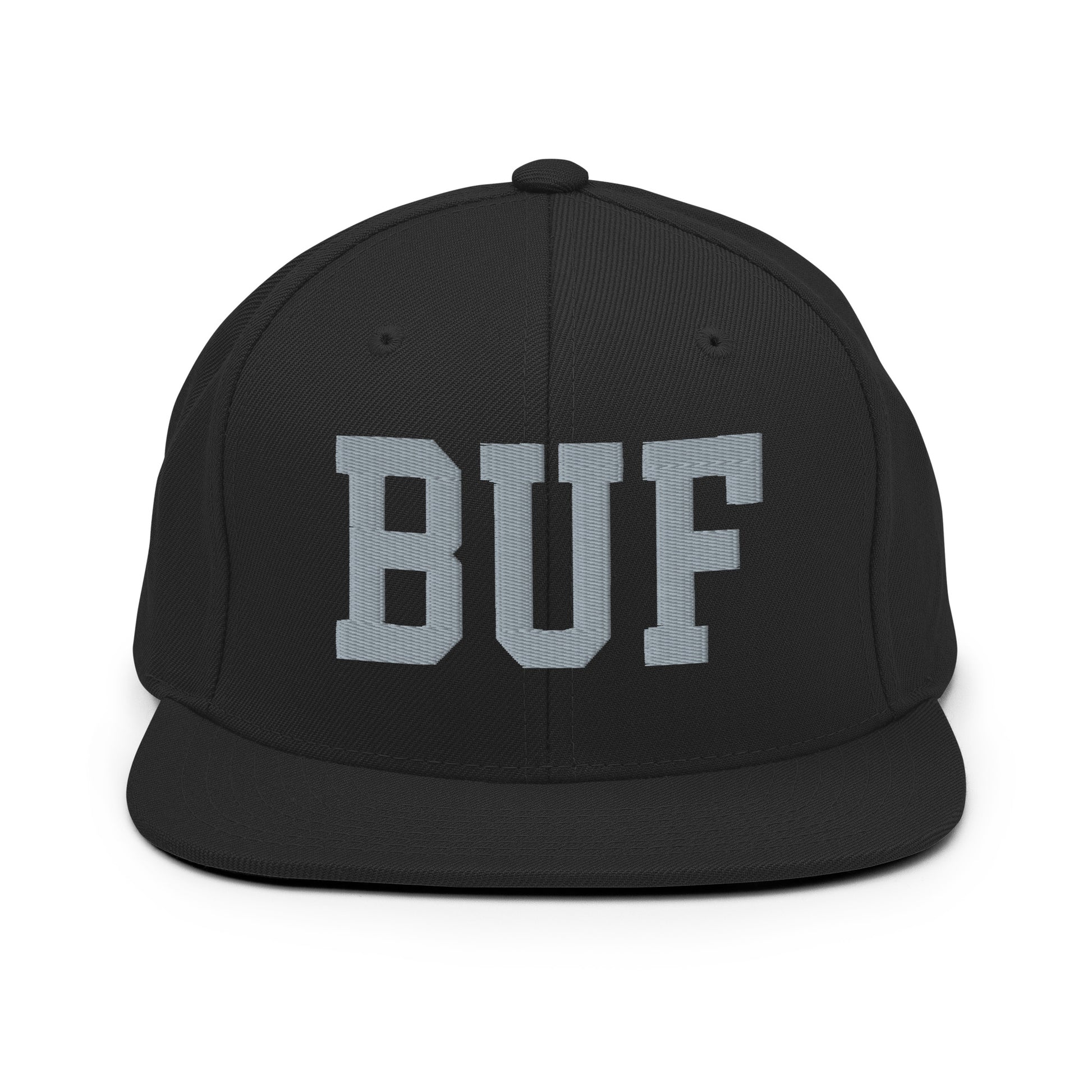 College-Style Classic Snapback Hat • Grey • BUF Buffalo Souvenir • YHM Designs - Image 07