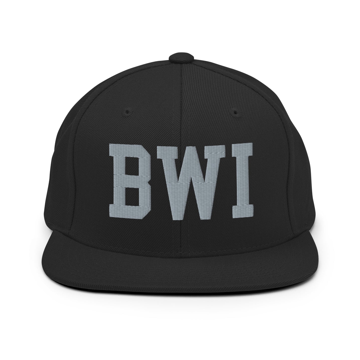 College-Style Classic Snapback Hat • Grey • BWI Baltimore • YHM Designs - Image 07
