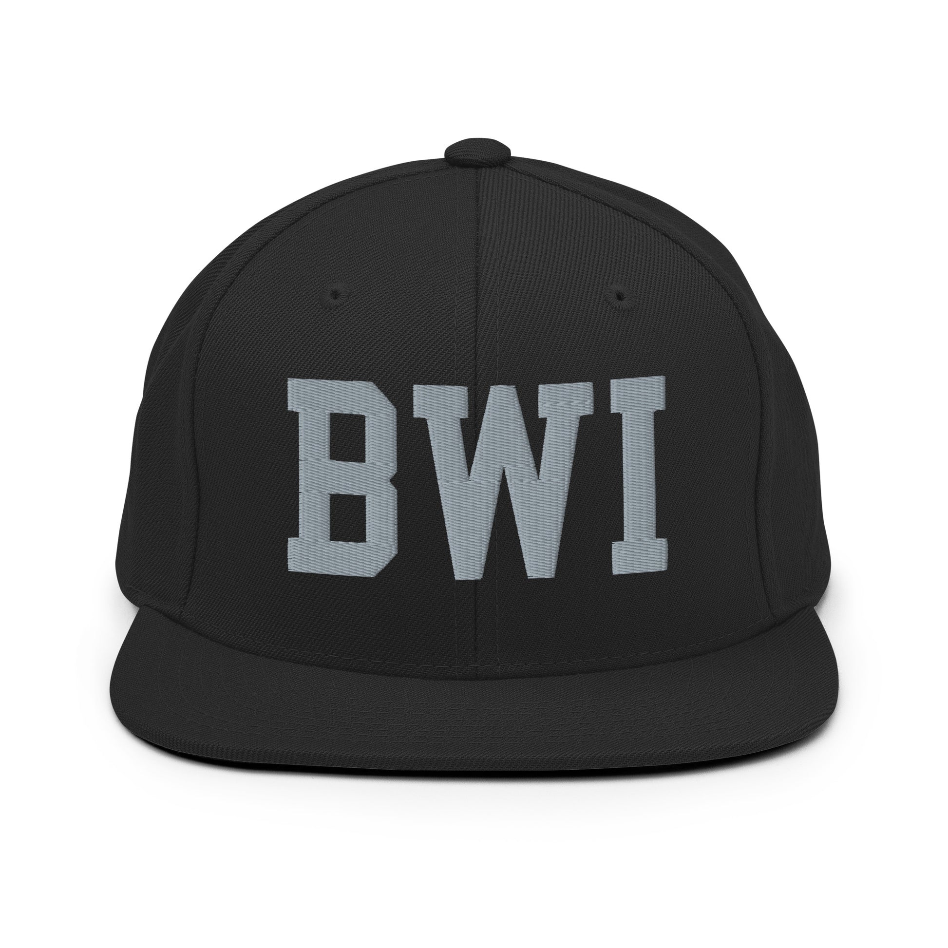 College-Style Classic Snapback Hat • Grey • BWI Baltimore • YHM Designs - Image 07