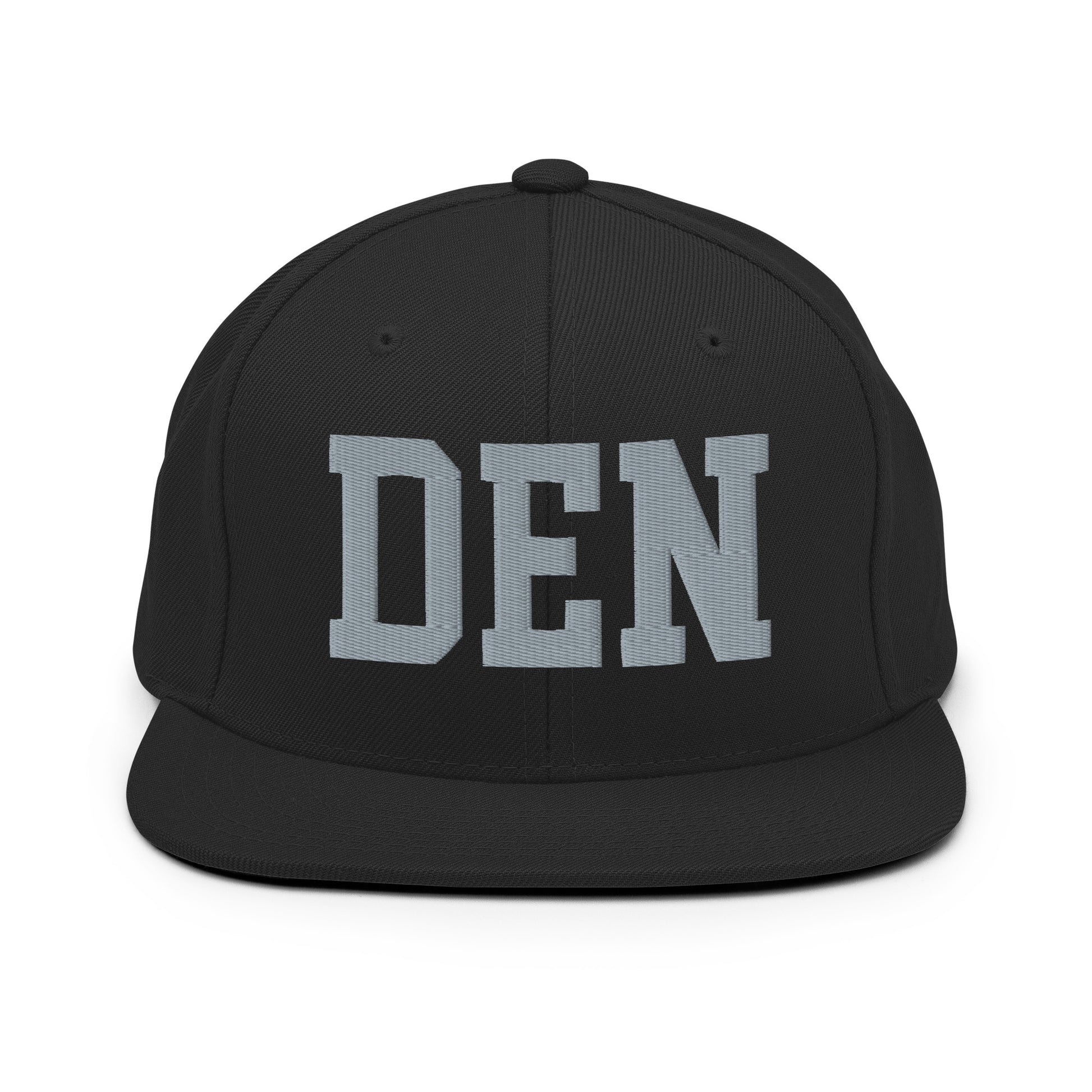 College-Style Classic Snapback Hat • Grey • DEN Denver • YHM Designs - Image 07