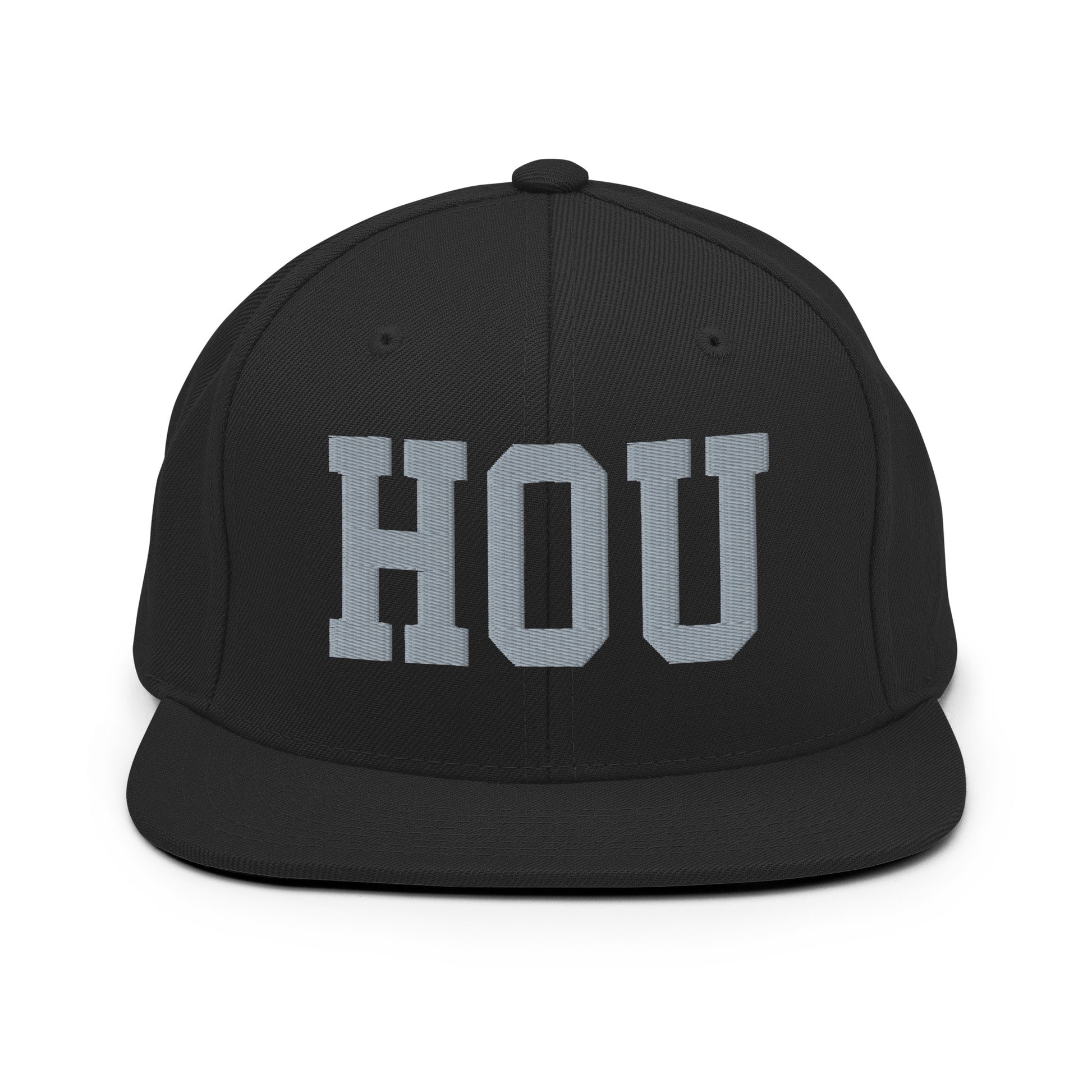 College-Style Classic Snapback Hat • Grey • HOU Houston Souvenir • YHM Designs - Image 07