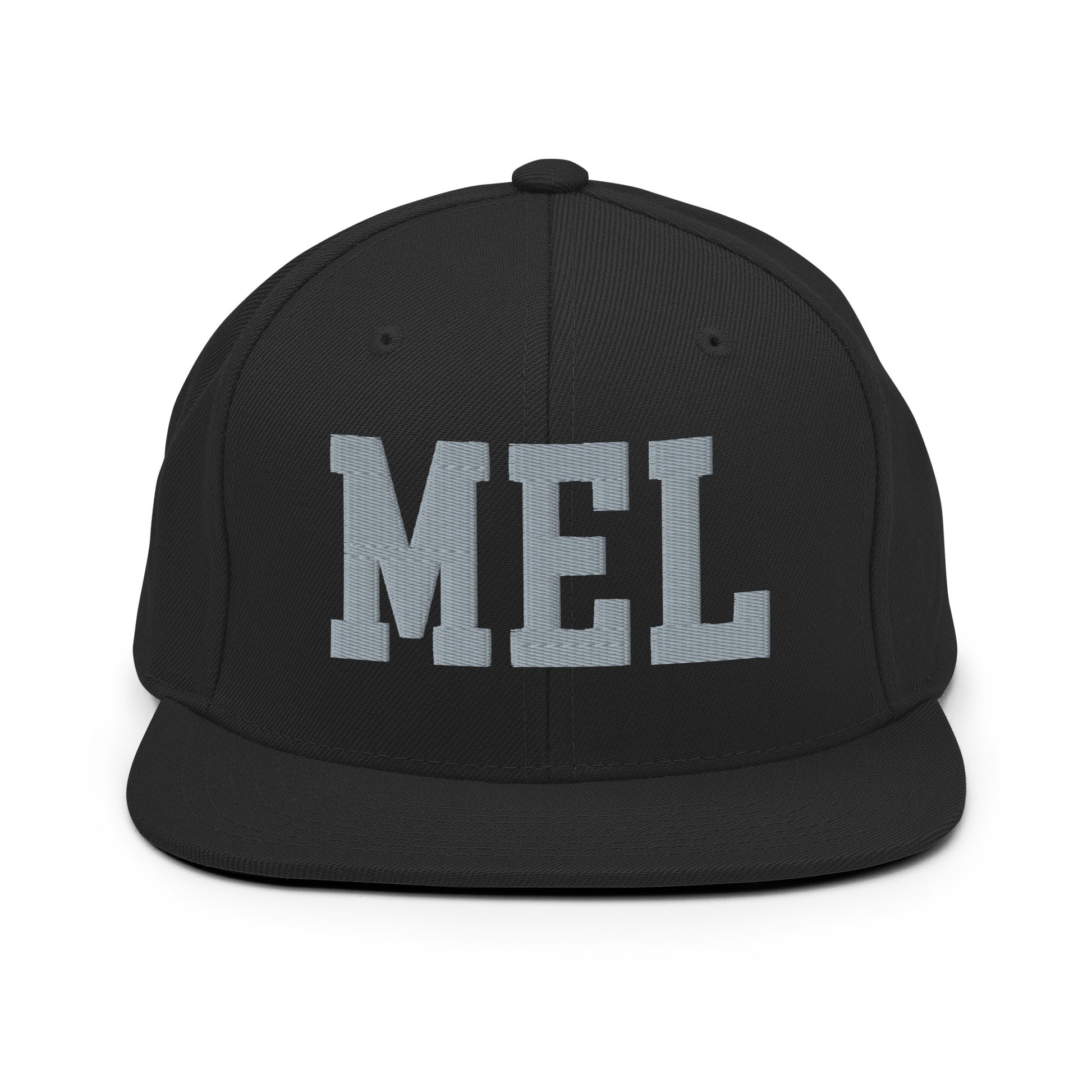 College-Style Classic Snapback Hat • Grey • MEL Melbourne Souvenir • YHM Designs - Image 07