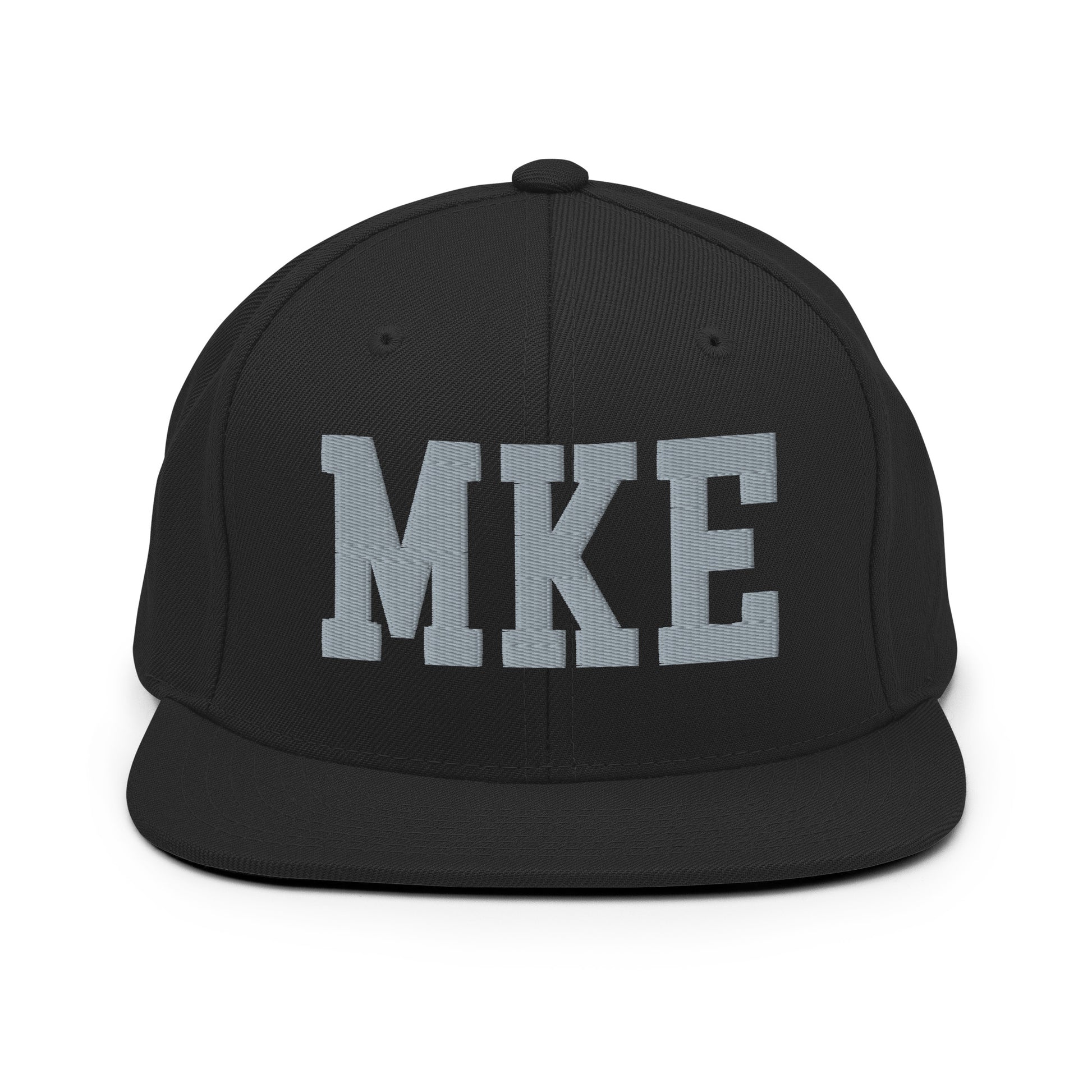 College-Style Classic Snapback Hat • Grey • MKE Milwaukee Souvenir • YHM Designs - Image 07